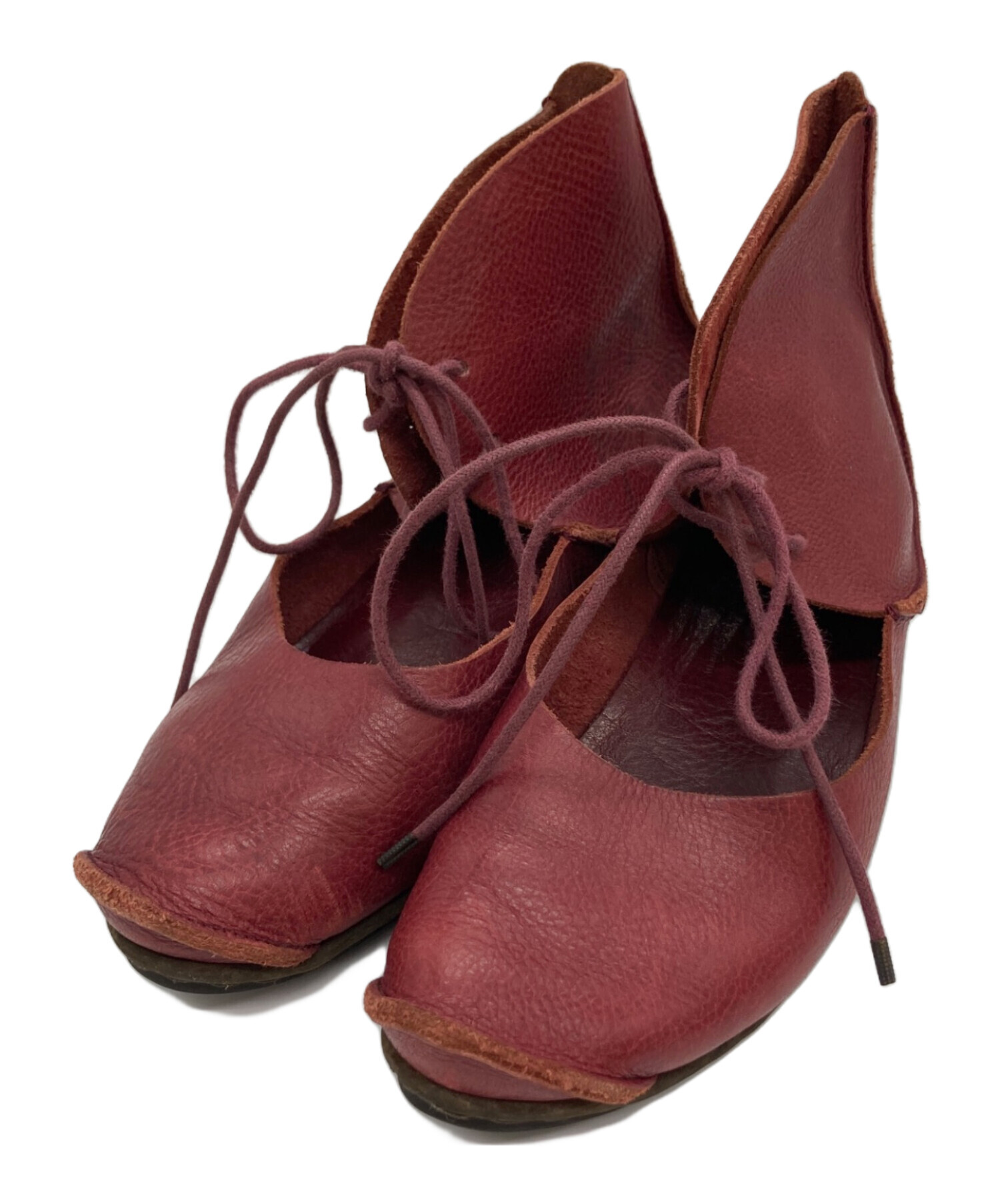 良品！ trippen トリッペン レザーシューズ 37 レッド 中古・古着通販】Trippen (トリッペン) レースアップシューズ