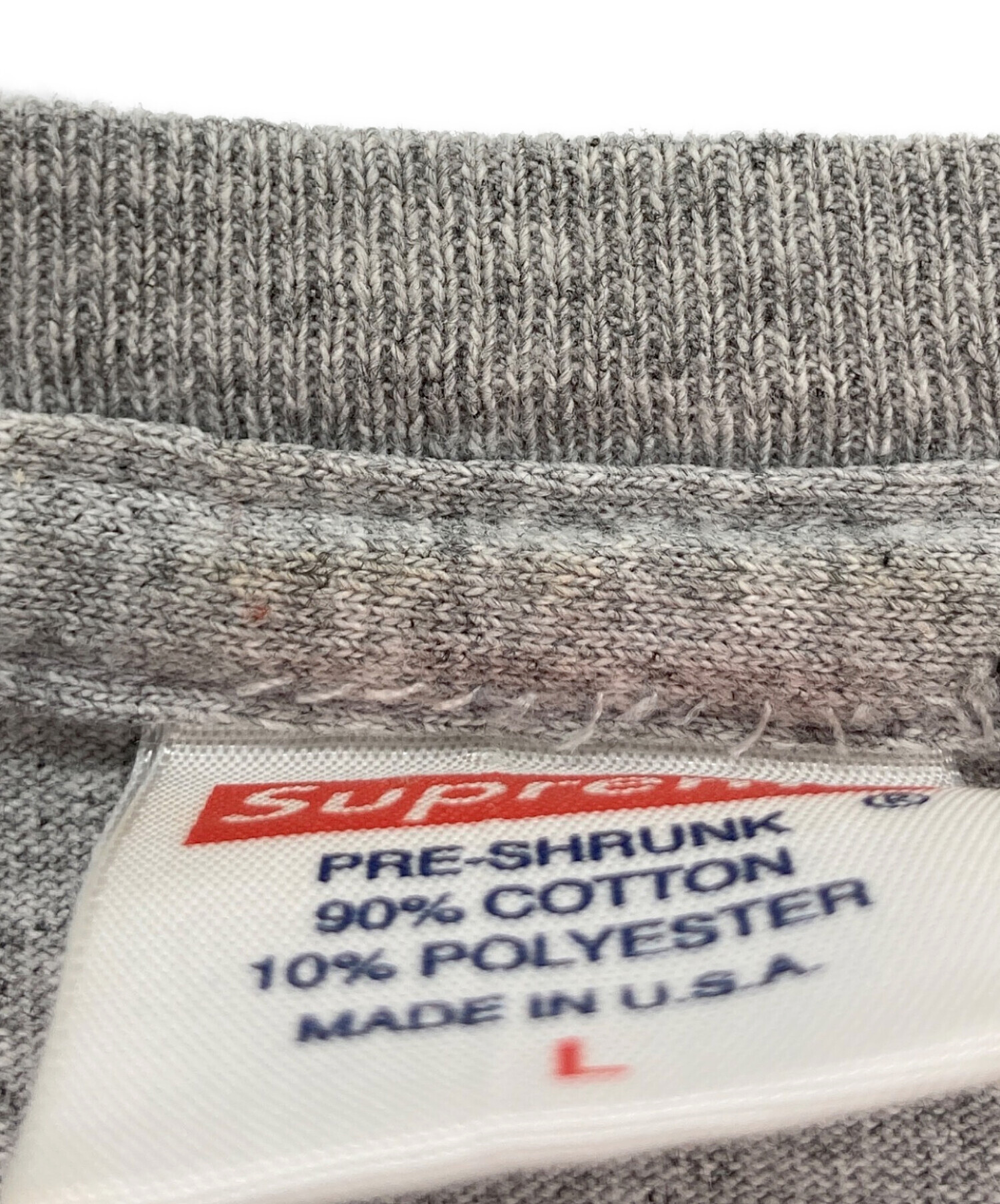 中古・古着通販】SUPREME (シュプリーム) Tシャツ グレー サイズ:L 
