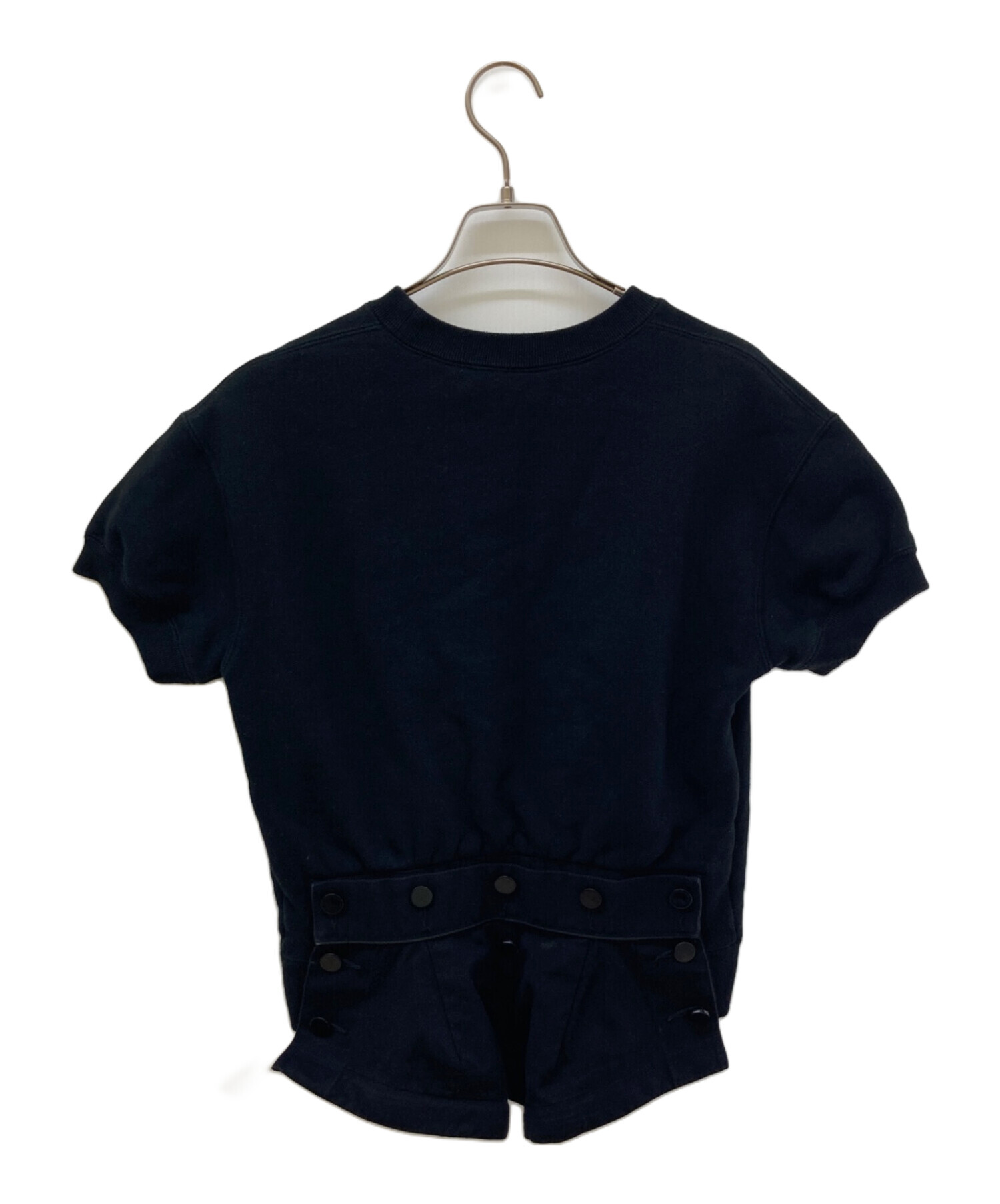 中古・古着通販】sacai (サカイ) 半袖スウェット ブラック サイズ:S 