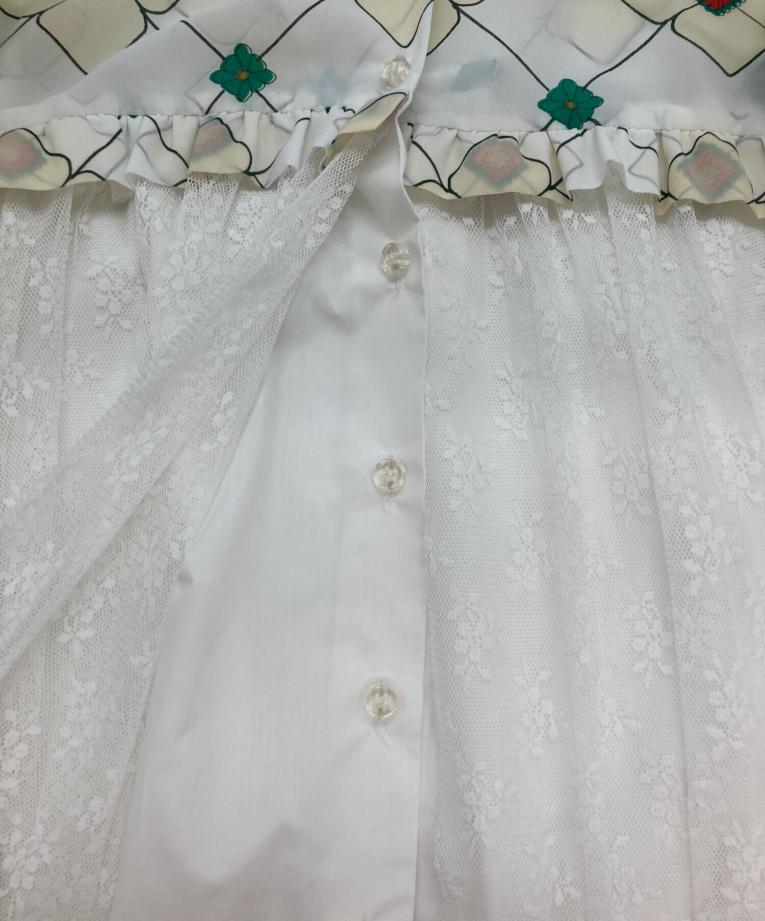 中古・古着通販】FUTATSUKUKURI (フタツククリ) レースドッキング