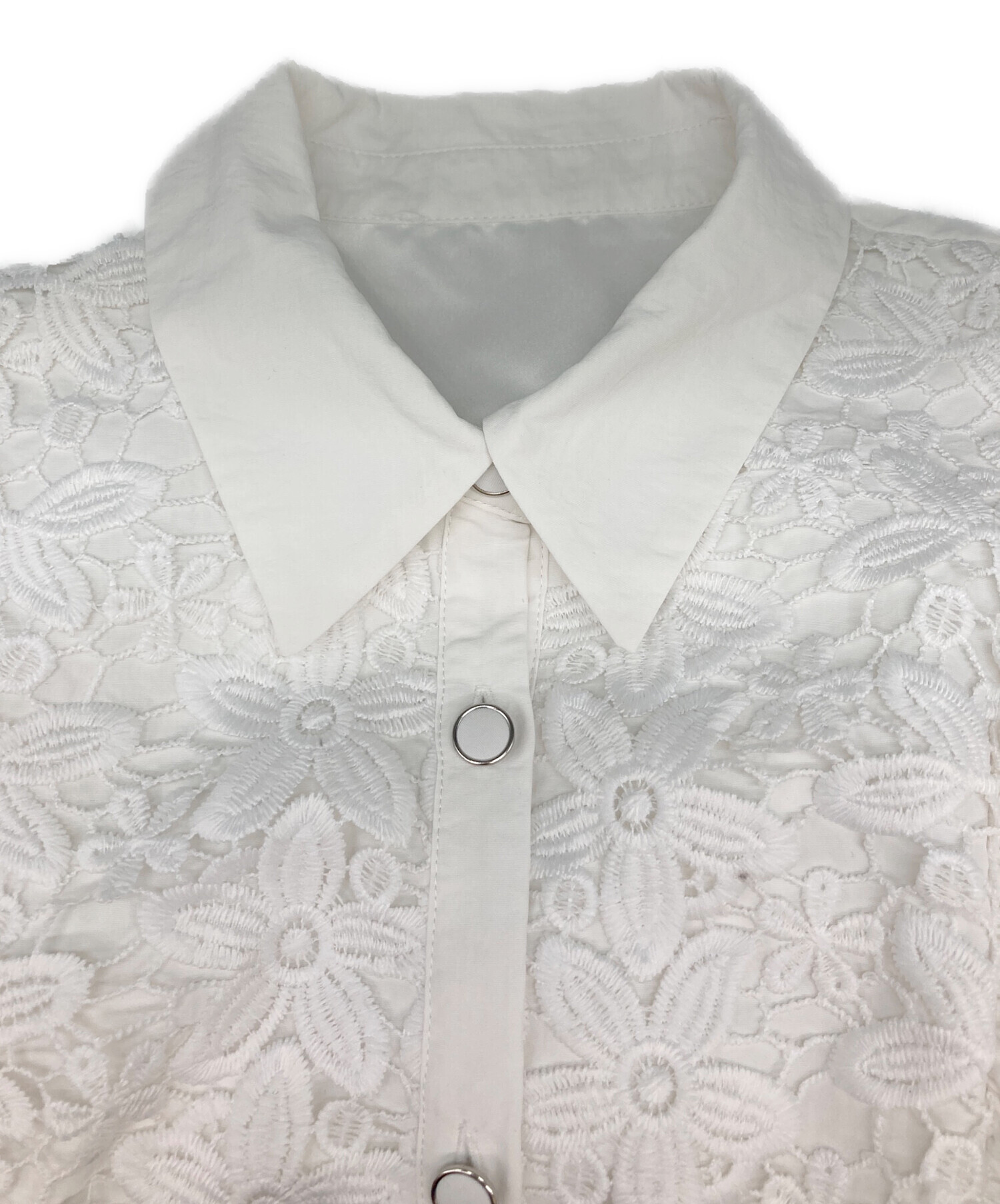 AND COUTURE アンドクチュール レースワンピース　ホワイト　白 中古・古着通販】And Couture (アンドクチュール) コットンレース