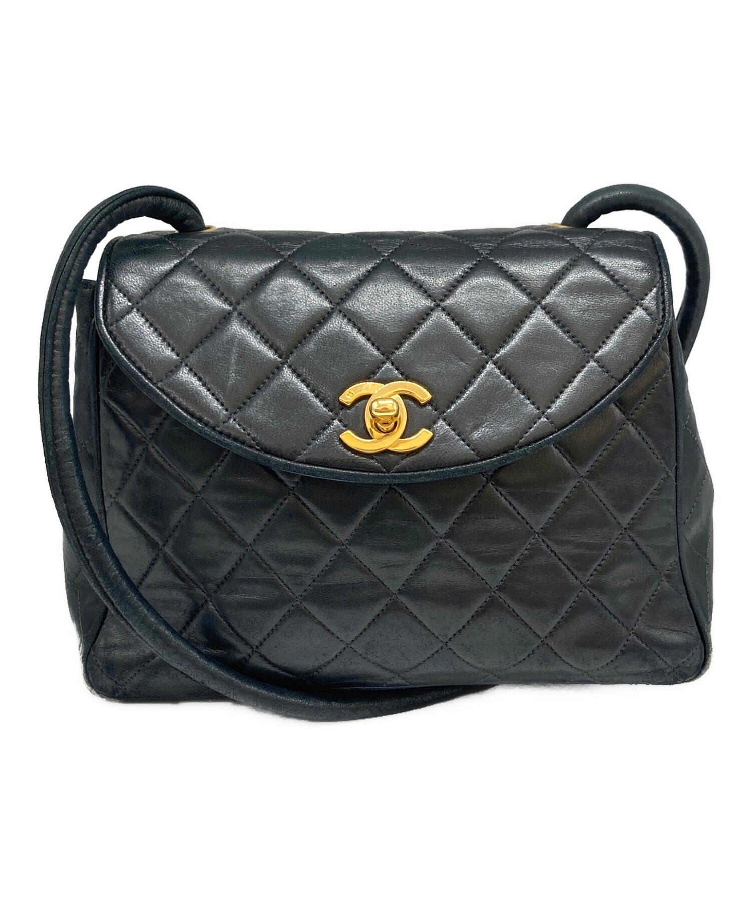 CHANELシャネルラムスキンショルダーバッグ 黒 ブラック ヴィンテージ CHANELシャネルラムスキンショルダーバッグ 黒 ブラック ヴィンテージ