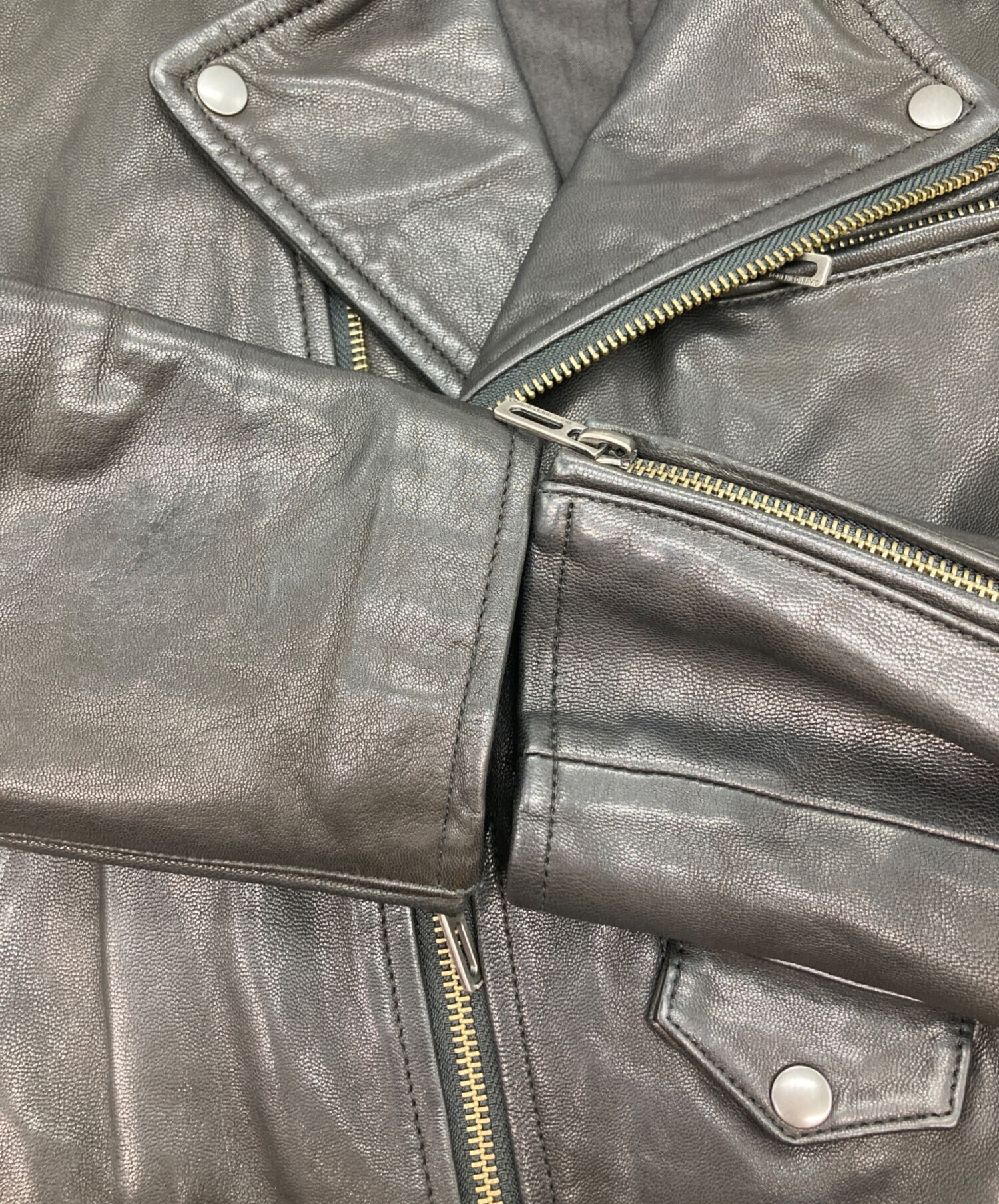 ドメニコアンドザヴィオ グレー レザー ジャケット DOMENICO＋SAVIO ドメニコアンドザヴィオ グレー レザー ジャケット DOMENICO＋SAVIO