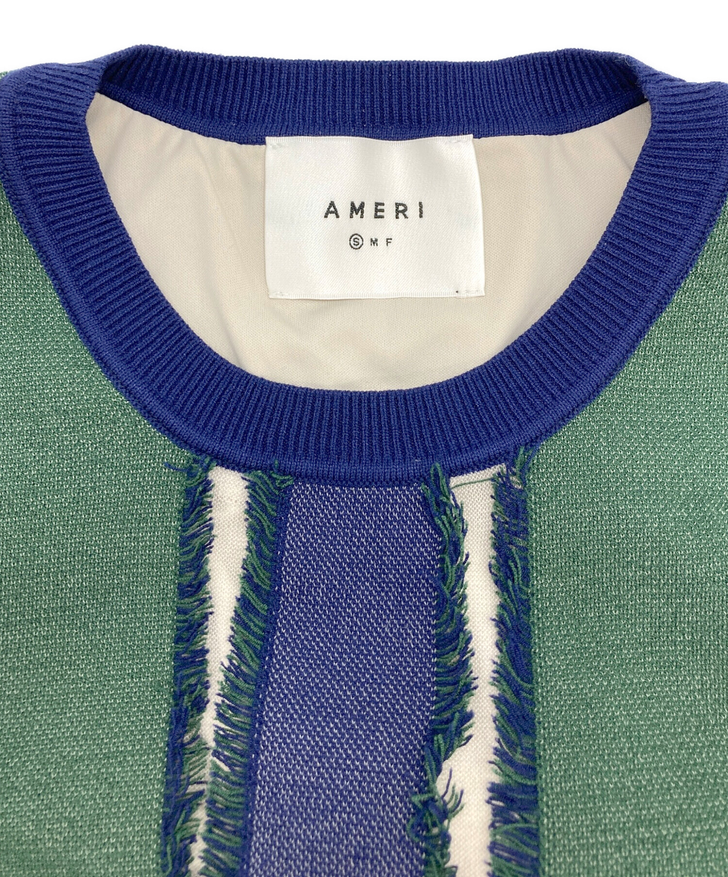 中古・古着通販】AMERI (アメリ) MULTI STRIPE JACQUARD DRESS 