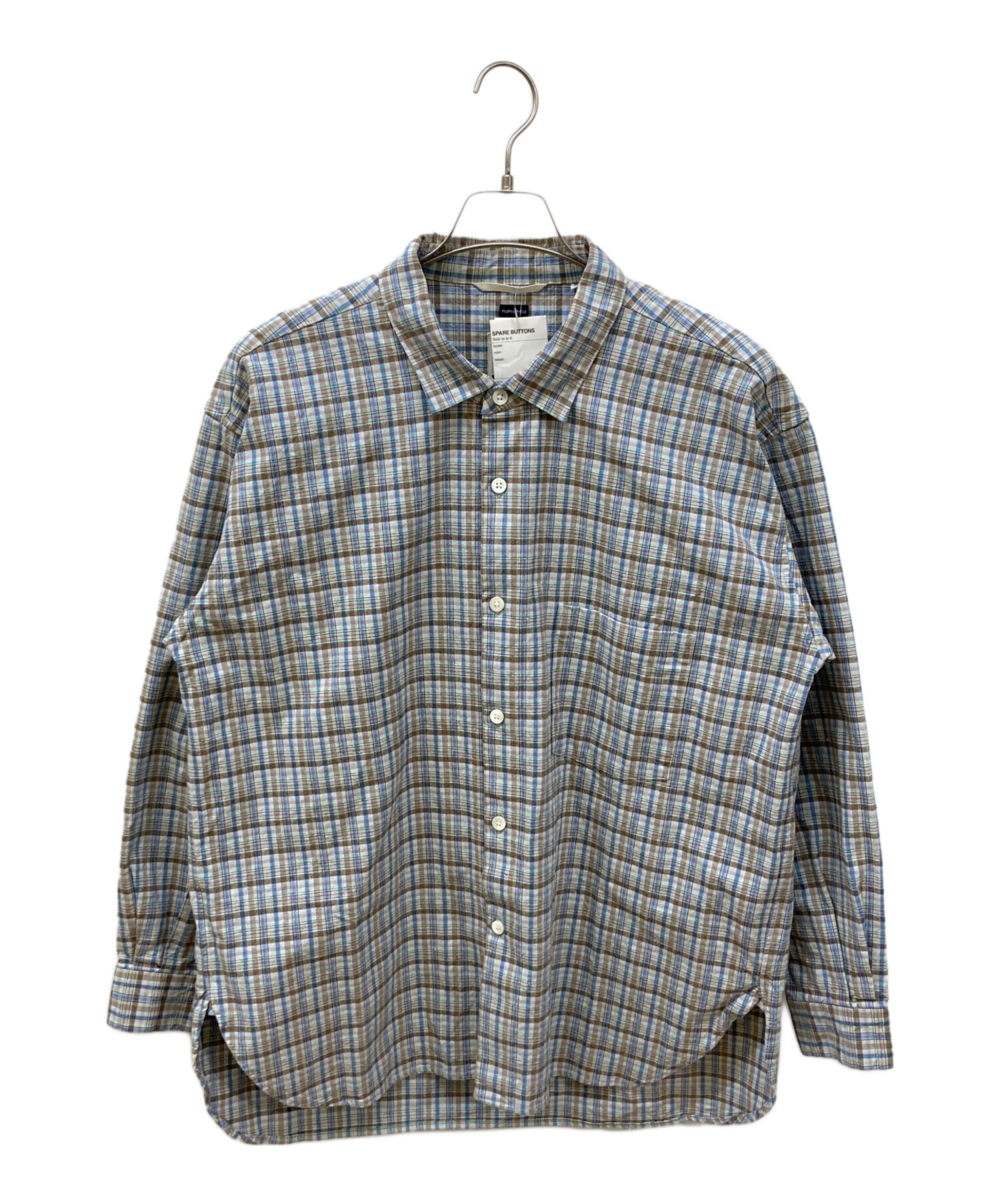 中古・古着通販】nanamica (ナナミカ) Cotton Silk Euro Check Shirt