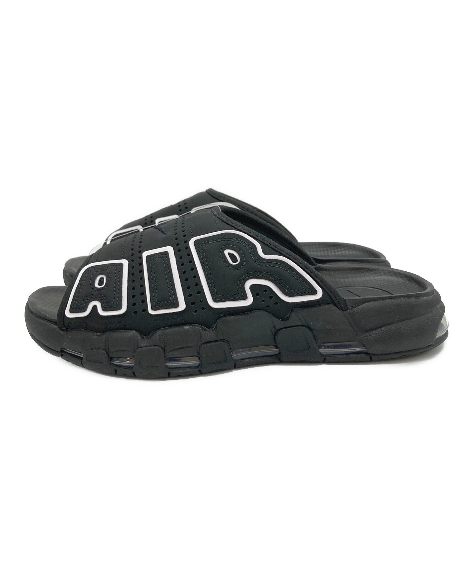 中古・古着通販】NIKE (ナイキ) AIR MORE UPTEMPO SLIDE ブラック 