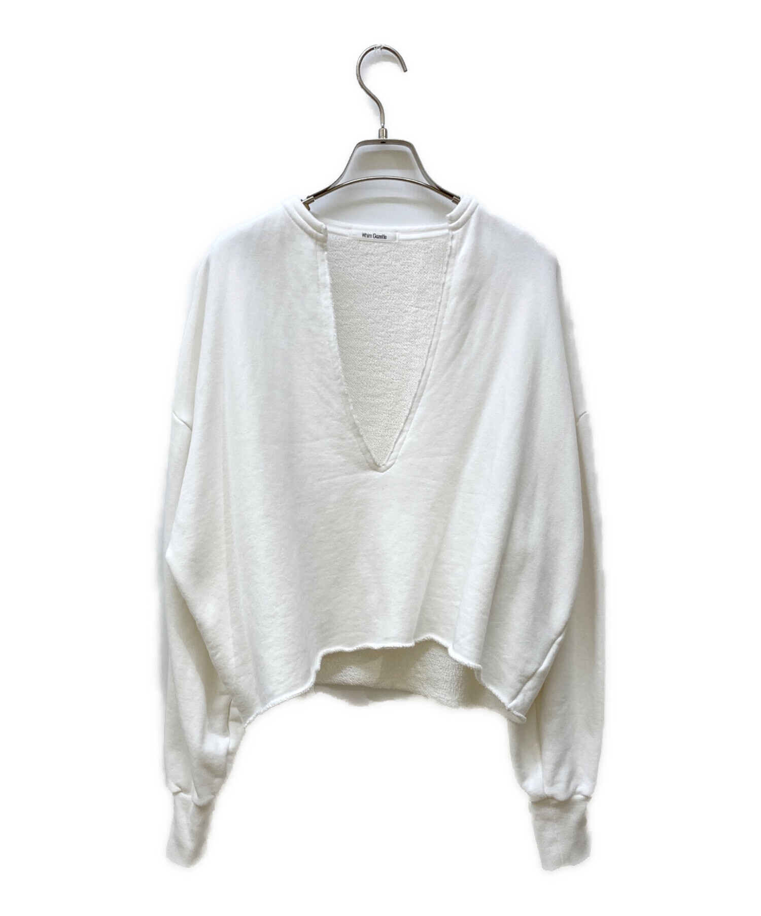 【新品未開封】ウィムガゼット　Vネックスウェット　ホワイト　【最終価格】 中古・古着通販】Whim Gazette (ウィムガゼット) スウェットVネック