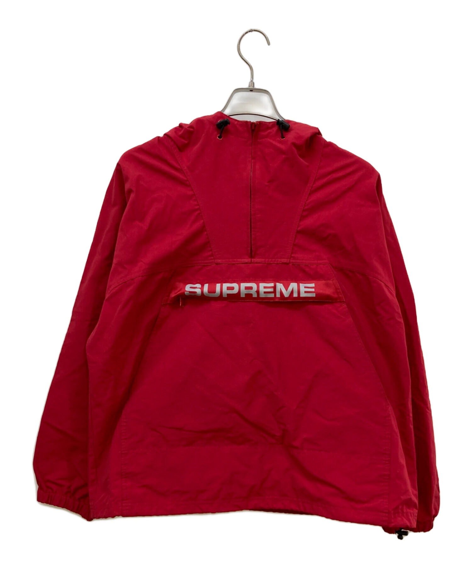 Supreme 赤 アノラック　ナイロンジャケット フード付き　Mサイズ 中古・古着通販】SUPREME (シュプリーム) アノラックパーカー レッド