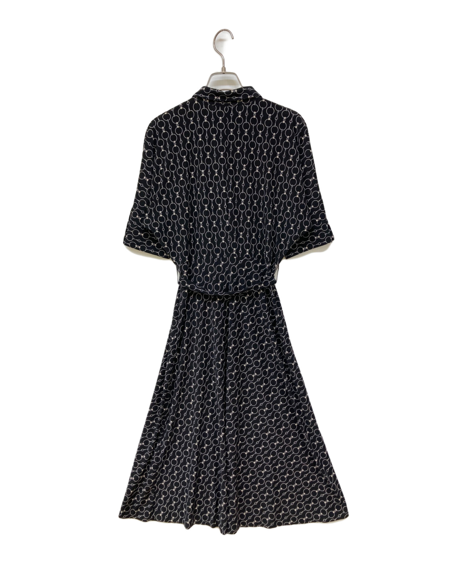 LAUREN RALPH LAUREN ブラックワンピース 中古・古着通販】LAUREN RALPH LAUREN (ローレンラルフローレン) 金釦