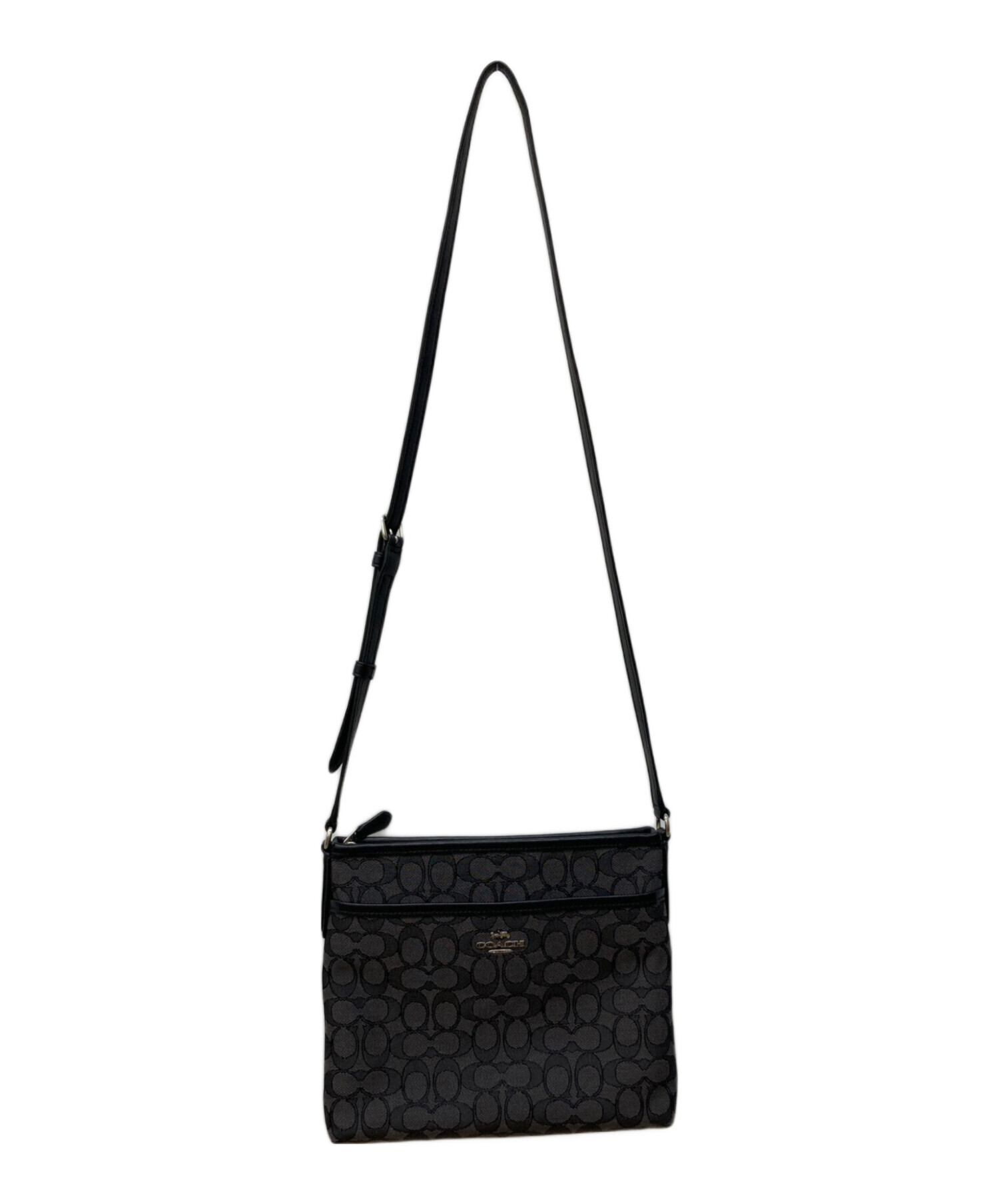 中古・古着通販】COACH (コーチ) シグネチャーショルダーバッグ グレー