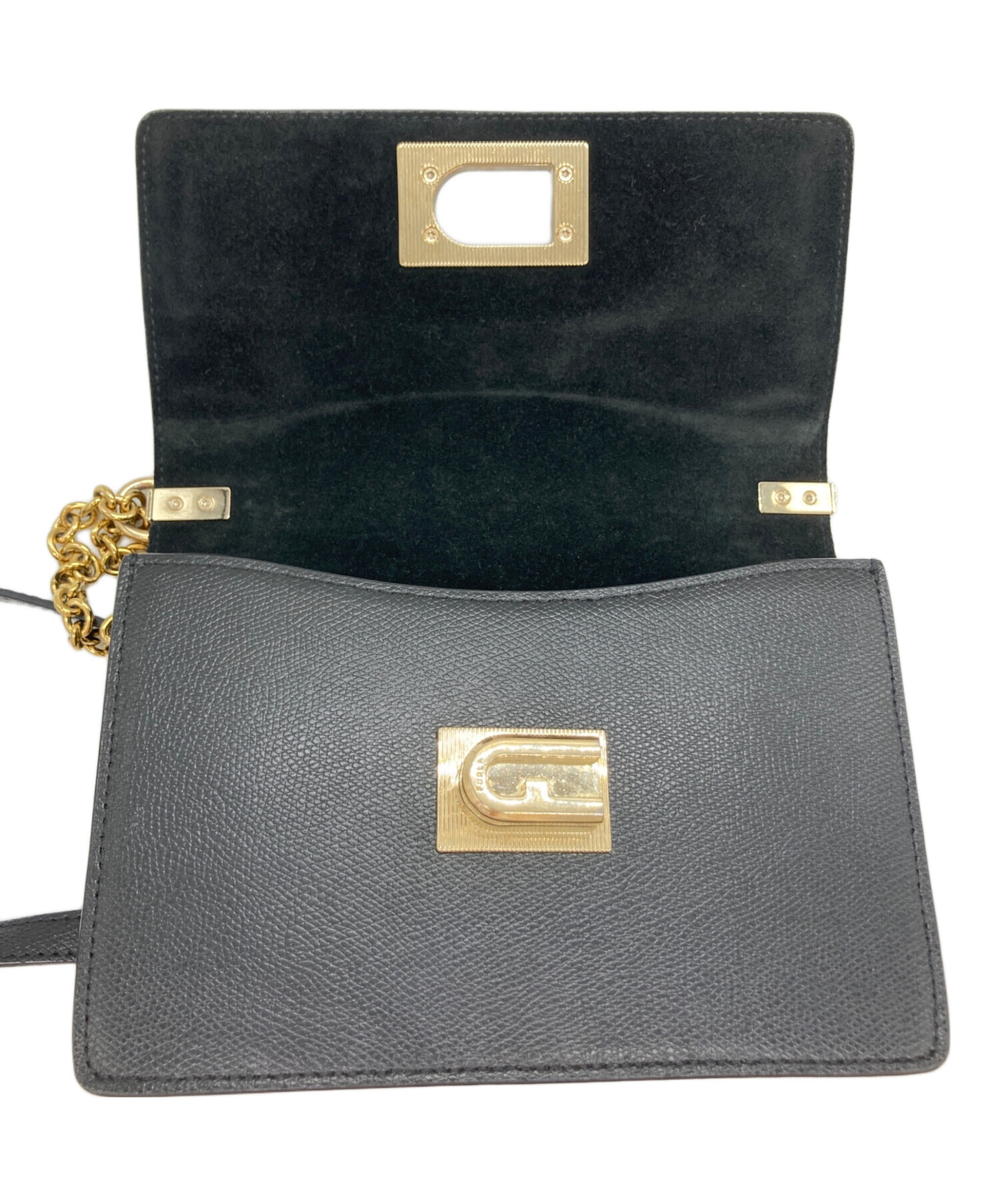 中古・古着通販】FURLA (フルラ) ショルダーバッグ ブラック｜ブランド