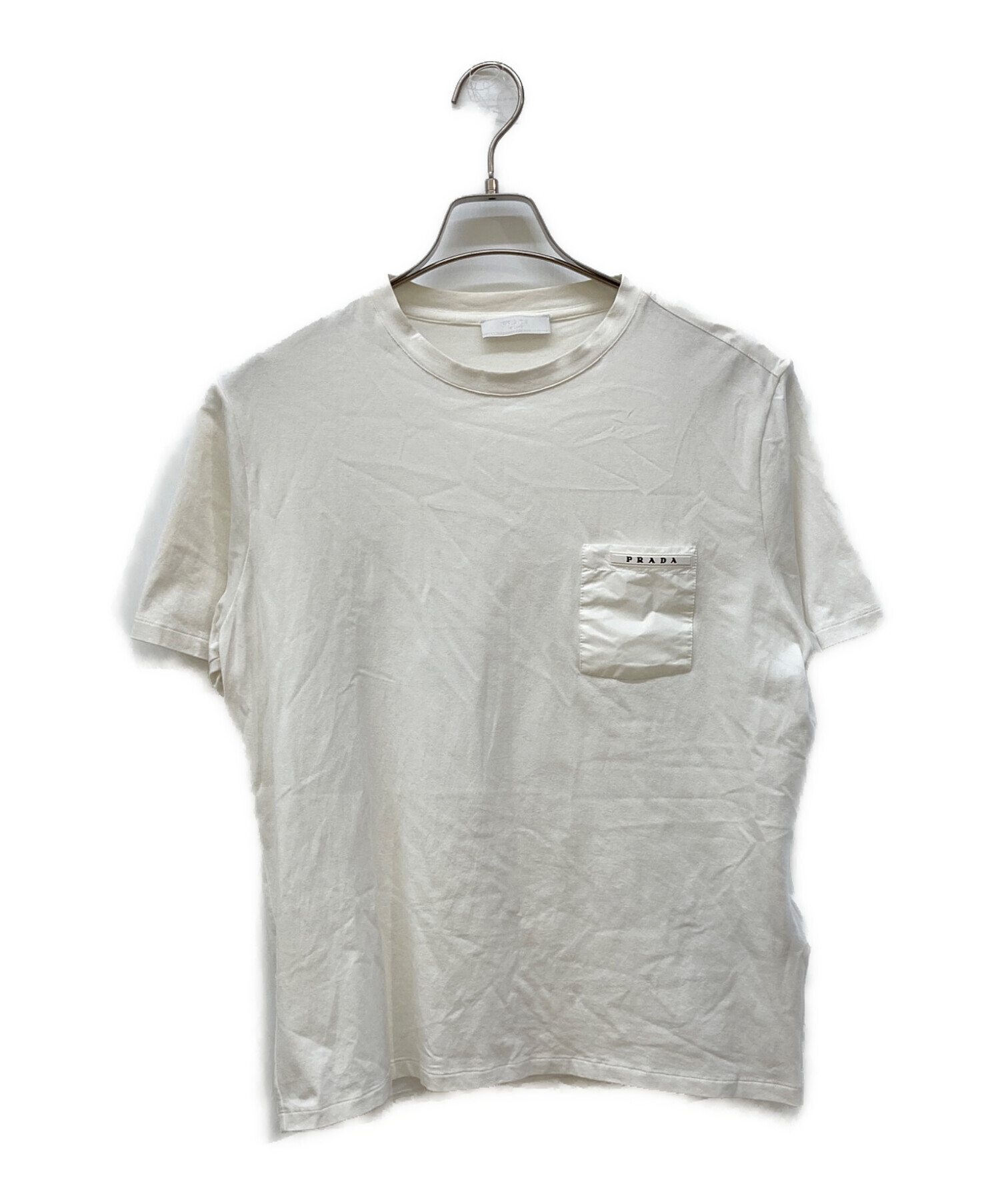 中古・古着通販】PRADA (プラダ) ラバーロゴナイロン切り替えポケットT 