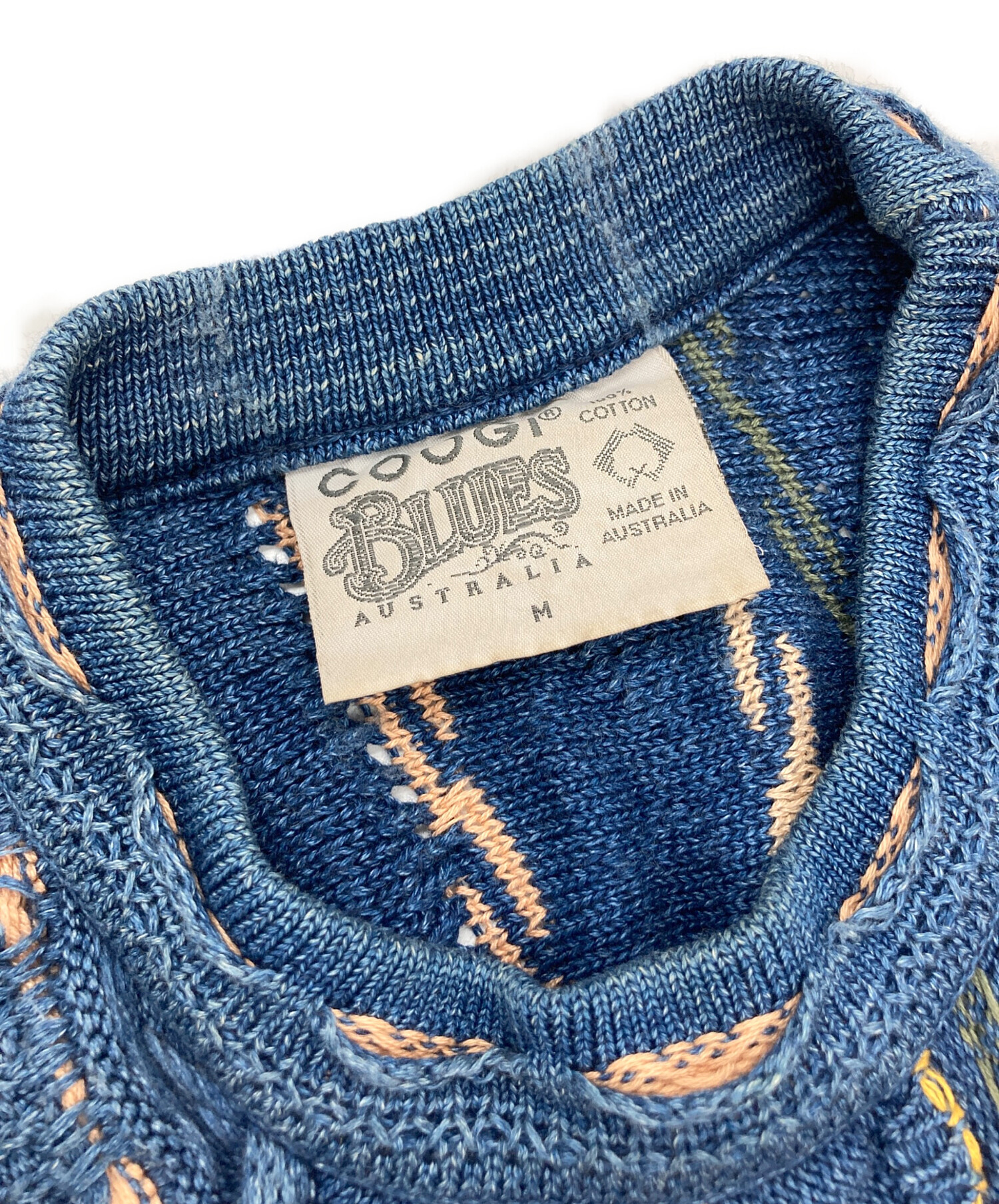 中古・古着通販】COOGI (クージー) 3Dニット ブルー サイズ:M 