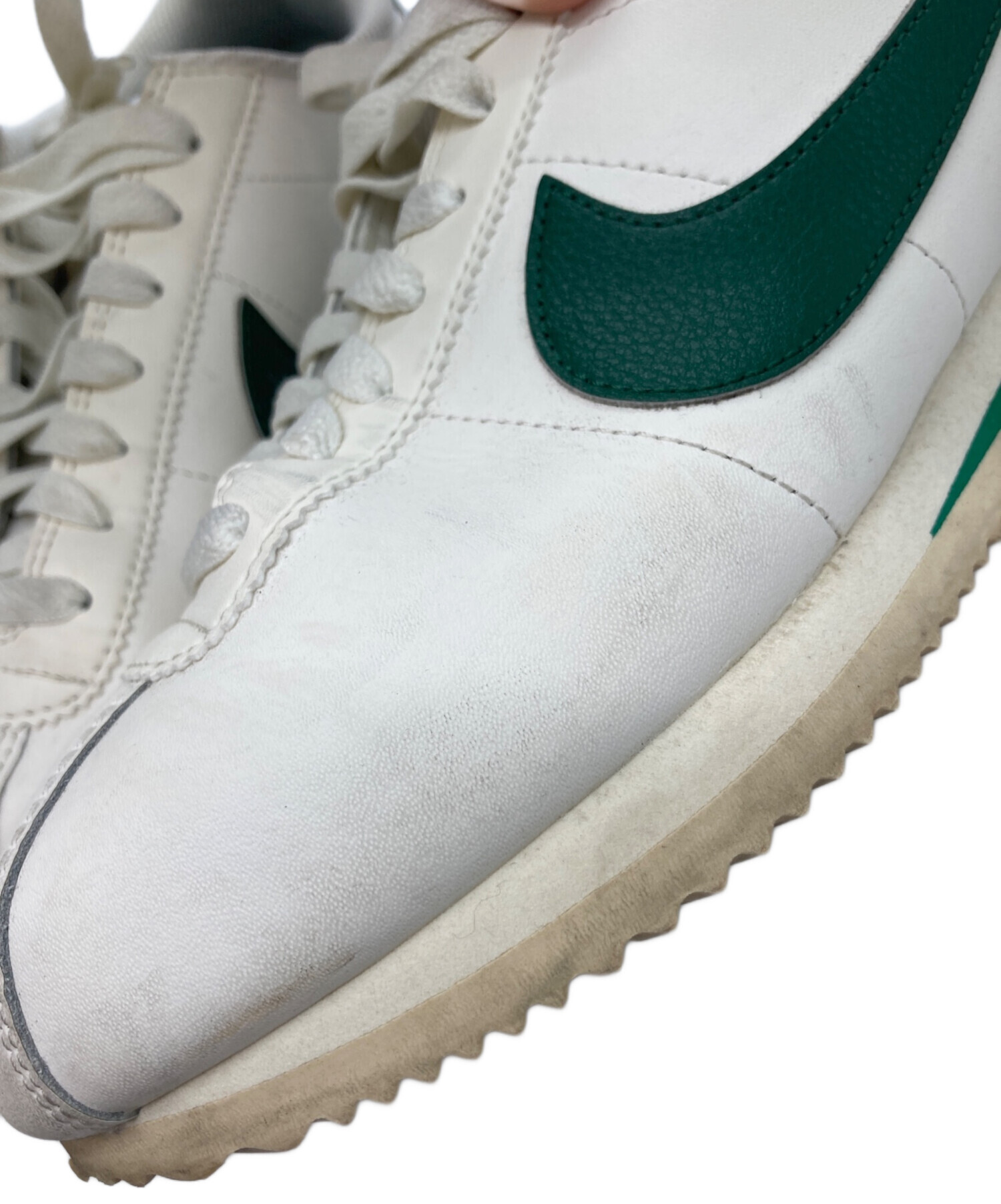 中古・古着通販】NIKE (ナイキ) スニーカー ホワイト×グリーン サイズ