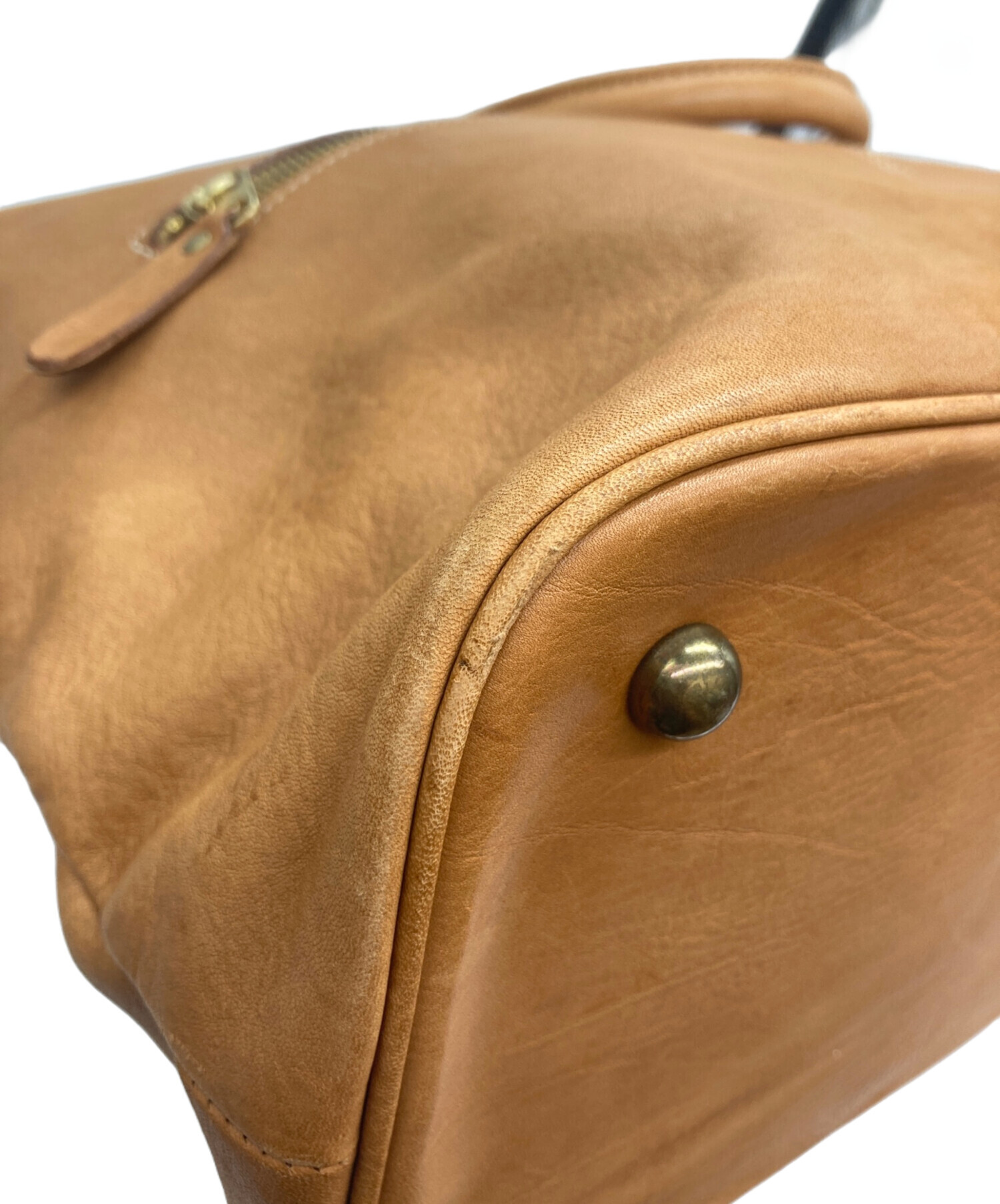 中古・古着通販】PORTER (ポーター) レザーボストンバッグ キャメル