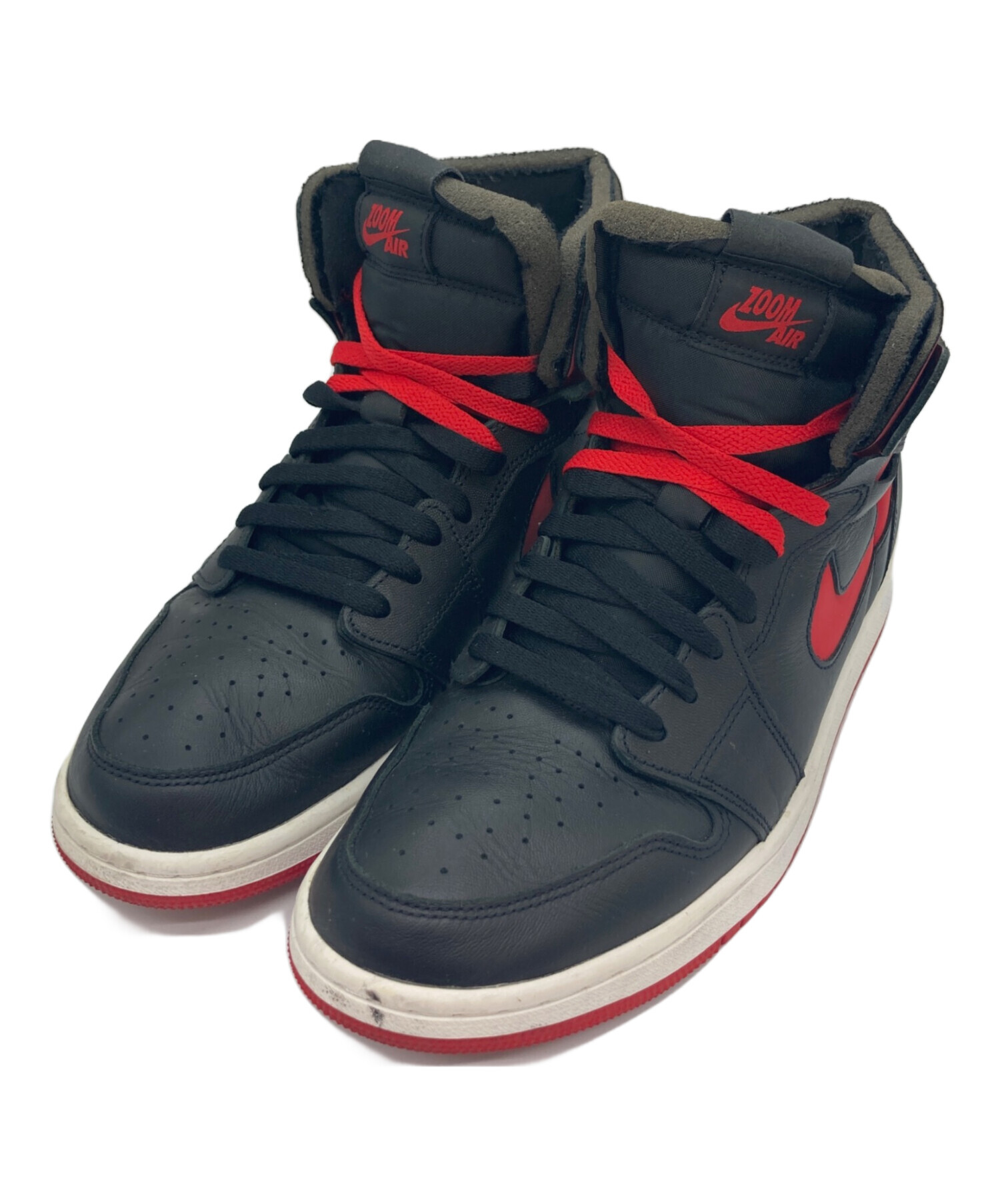 中古・古着通販】NIKE (ナイキ) ハイカットスニーカー レッド×ブラック 