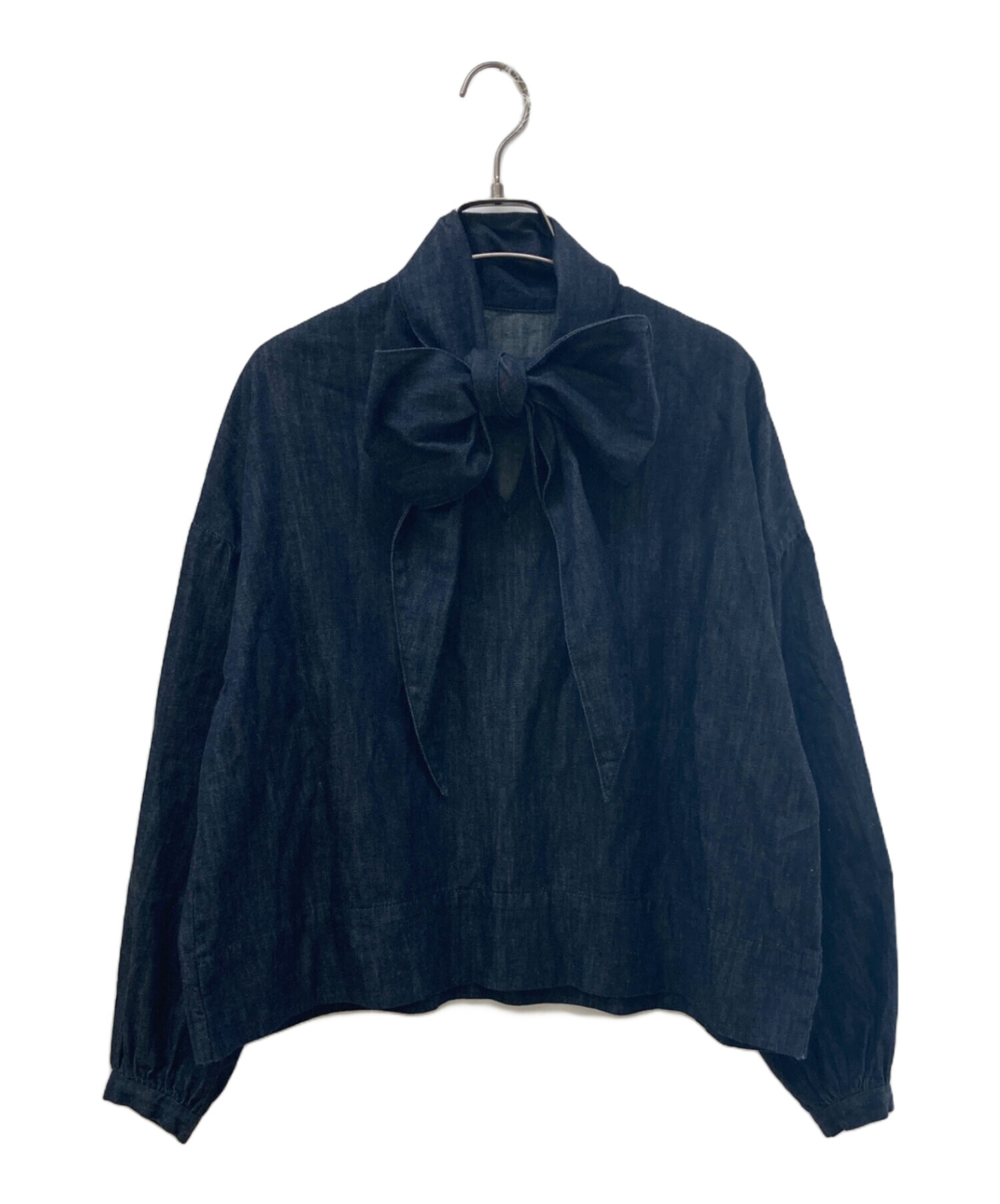 THIRD MAGAGINE デニムボウタイブラウス 中古・古着通販】THIRD MAGAZINE (サードマガジン) デニムボウタイ