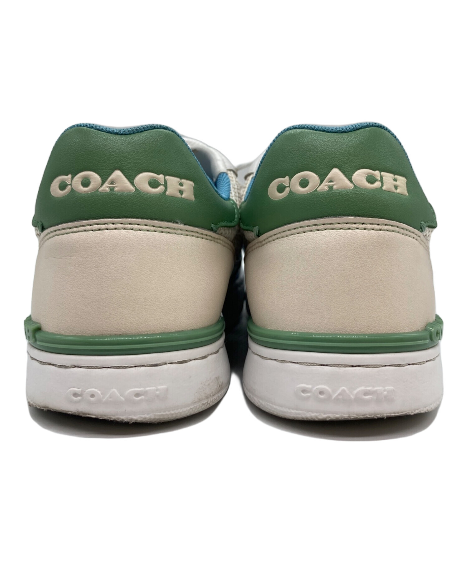 中古・古着通販】COACH (コーチ) スニーカー アイボリー×スカイブルー 