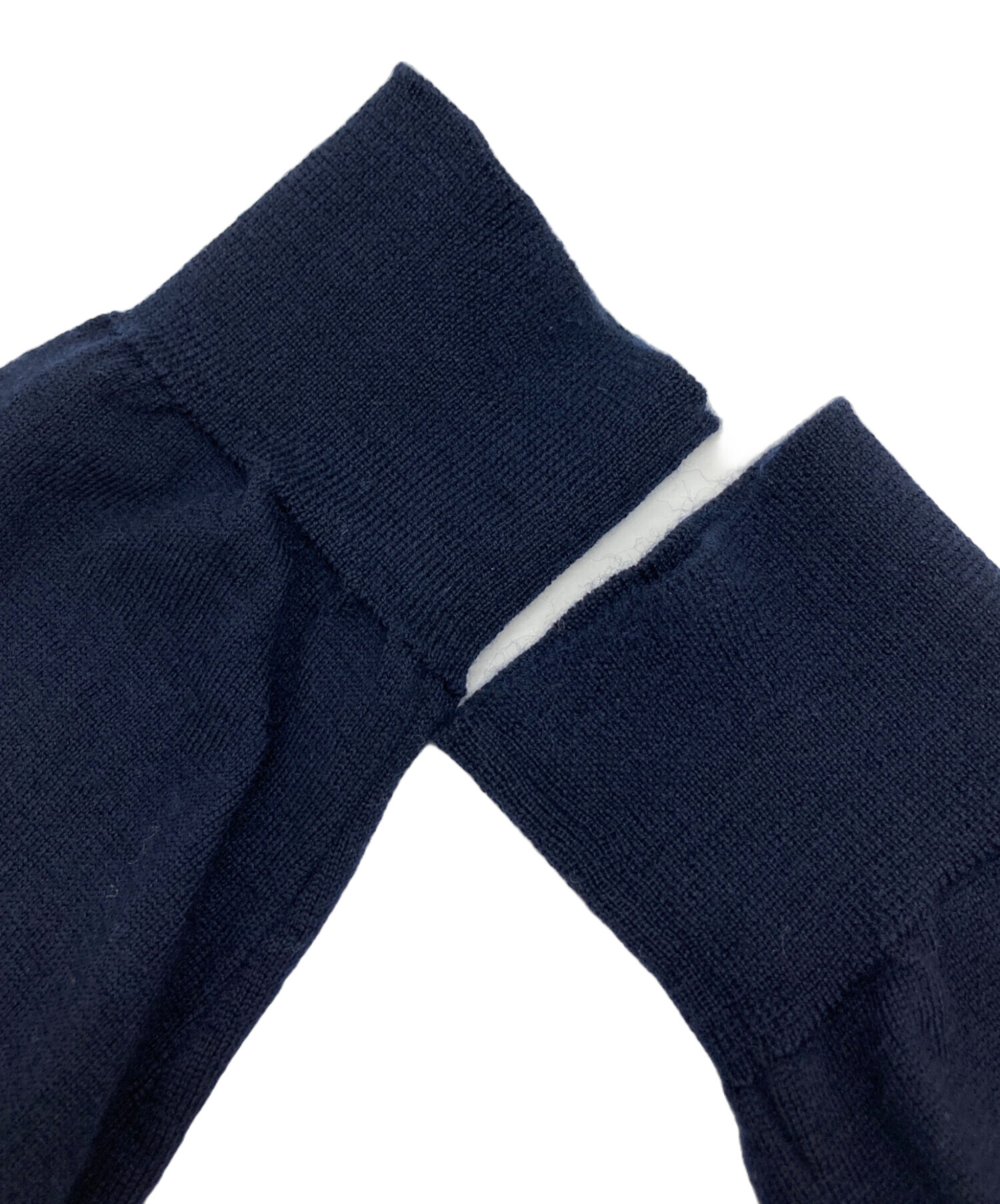 中古・古着通販】PRADA (プラダ) ニットポロシャツ ネイビー サイズ:48