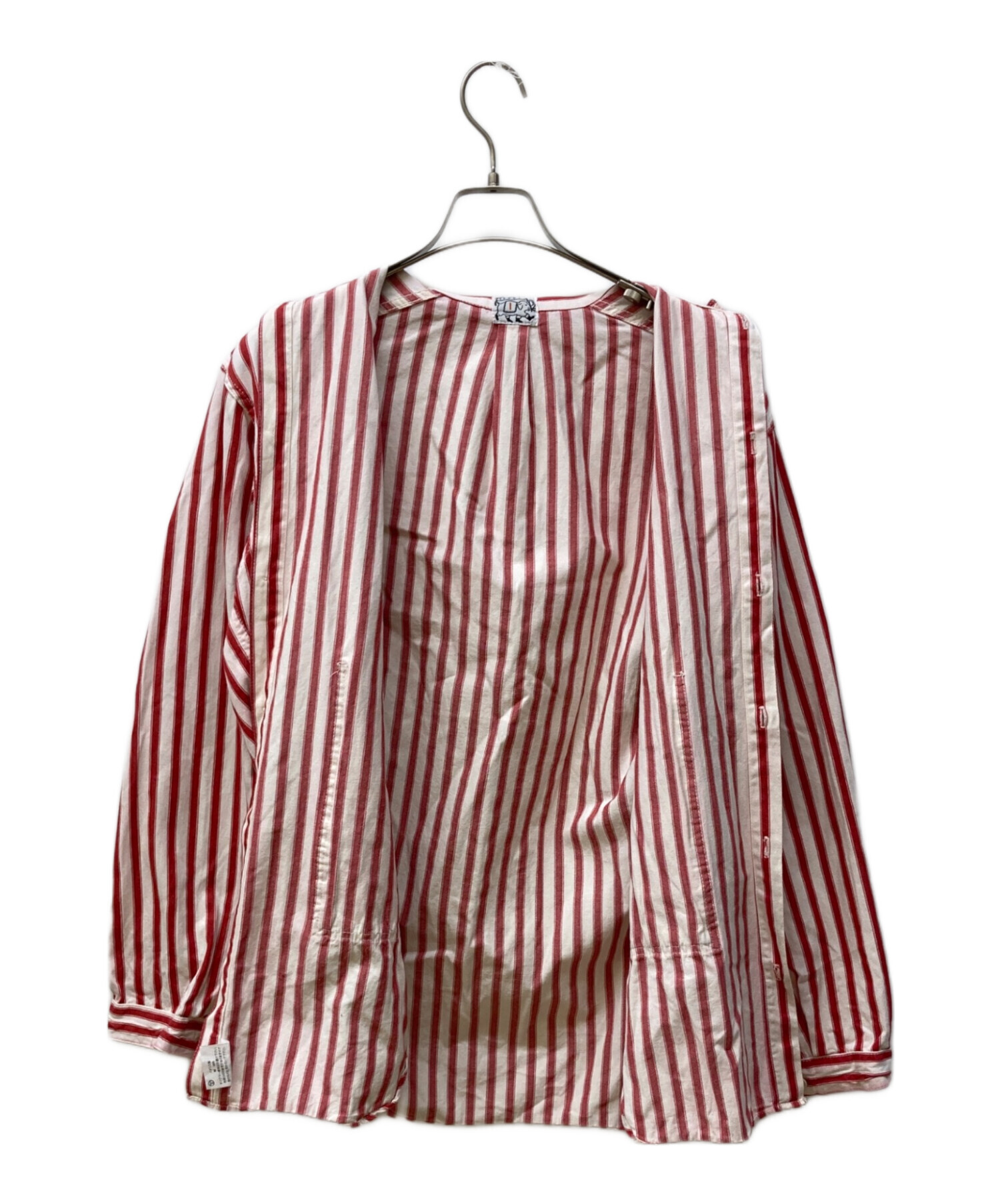 中古・古着通販】Tender (テンダー) ストライプシャツ レッド サイズ:S