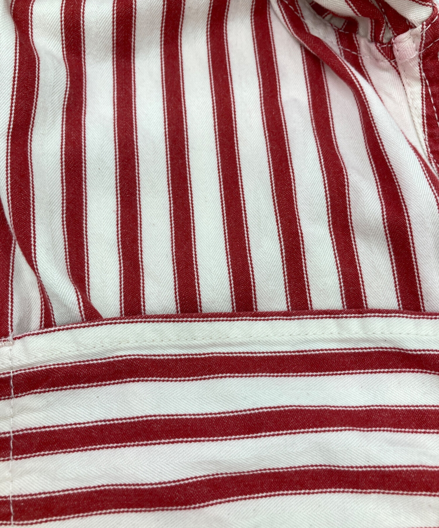 中古・古着通販】Tender (テンダー) ストライプシャツ レッド サイズ:S