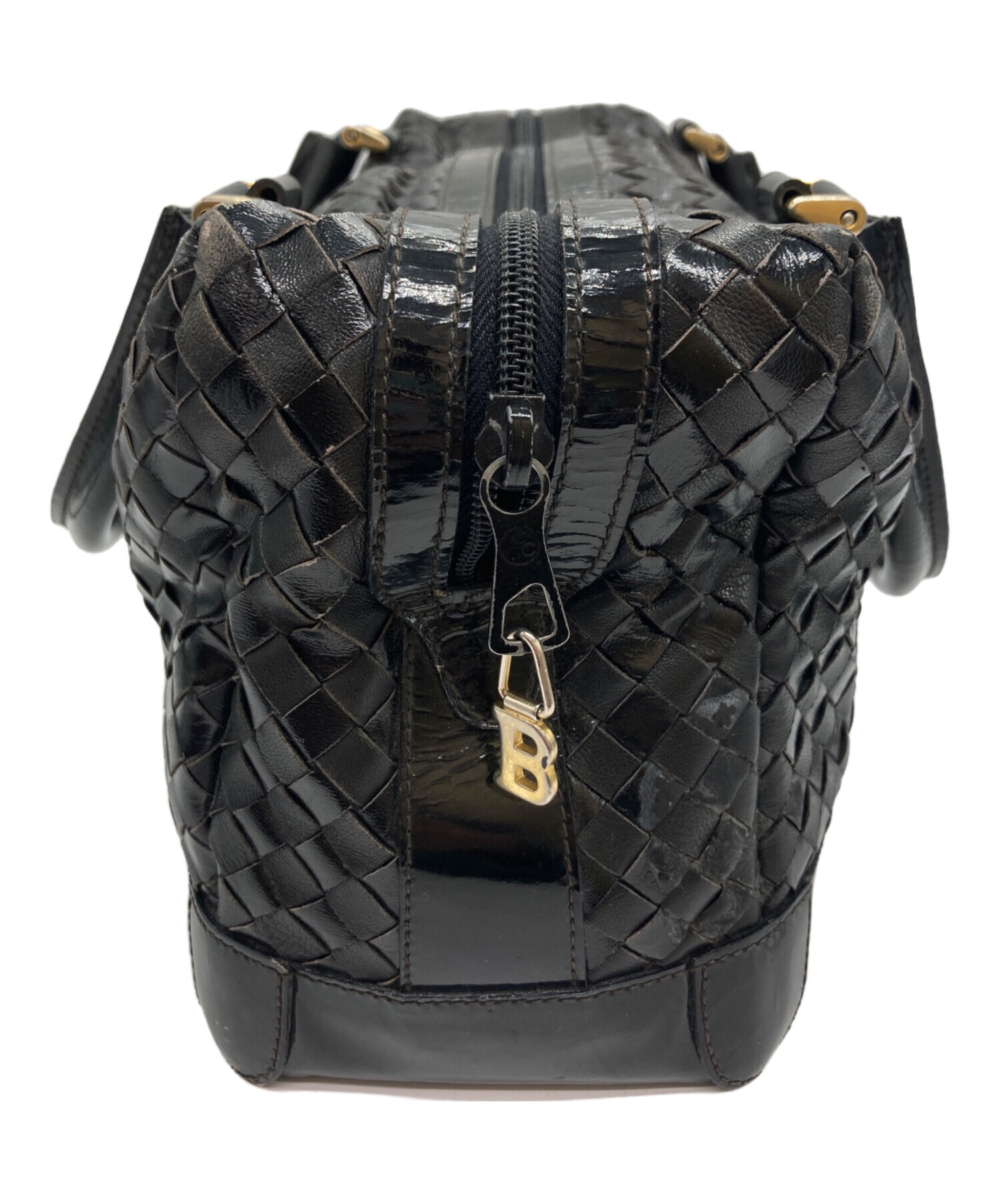 【未使用タグ付】BALLY バリー 2way ハンドバッグ フォーマル 黒 中古・古着通販】BALLY (バリー) イントレチャートハンドバッグ