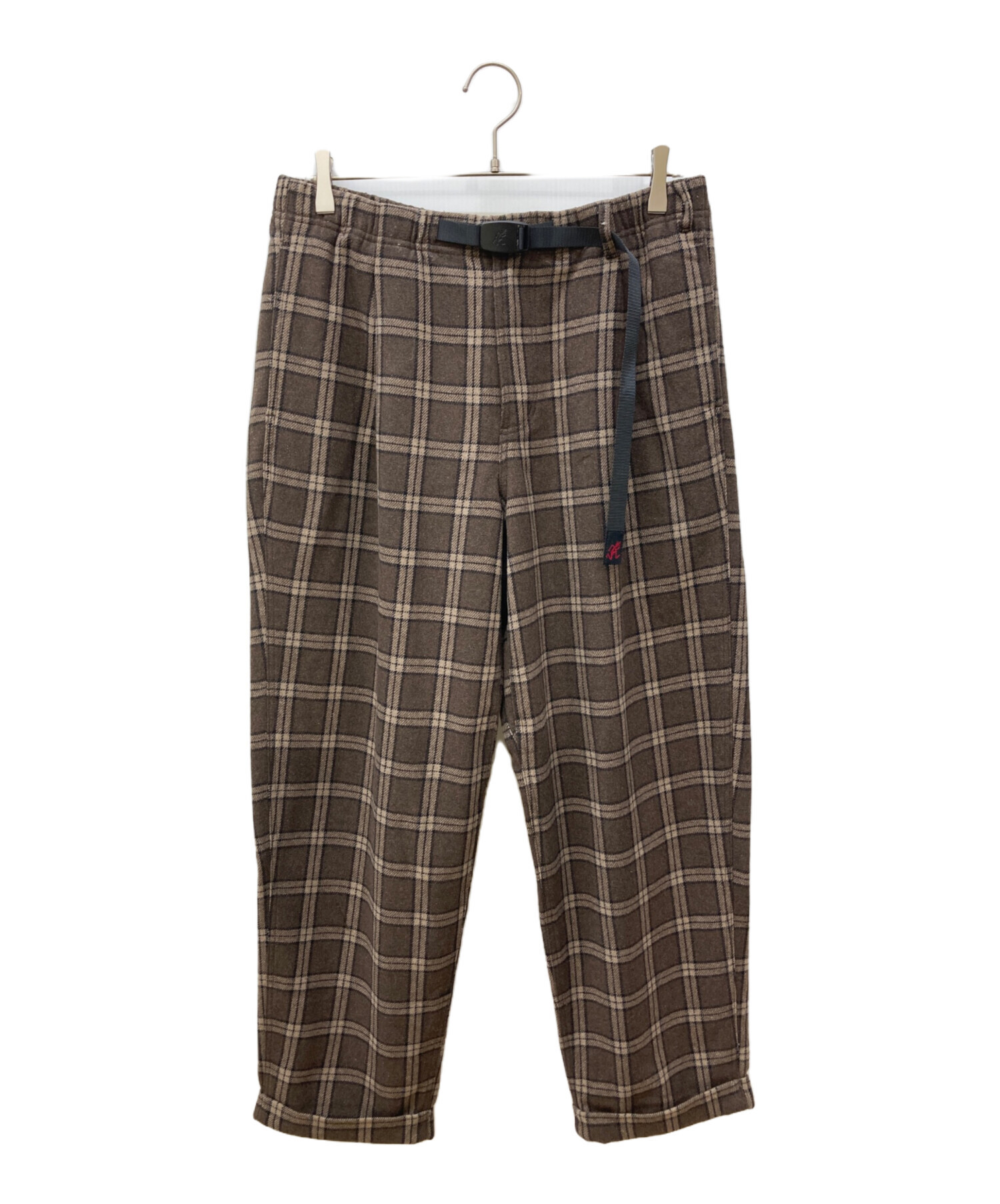 中古・古着通販】GRAMICCI (グラミチ) チェックパンツ ブラウン サイズ