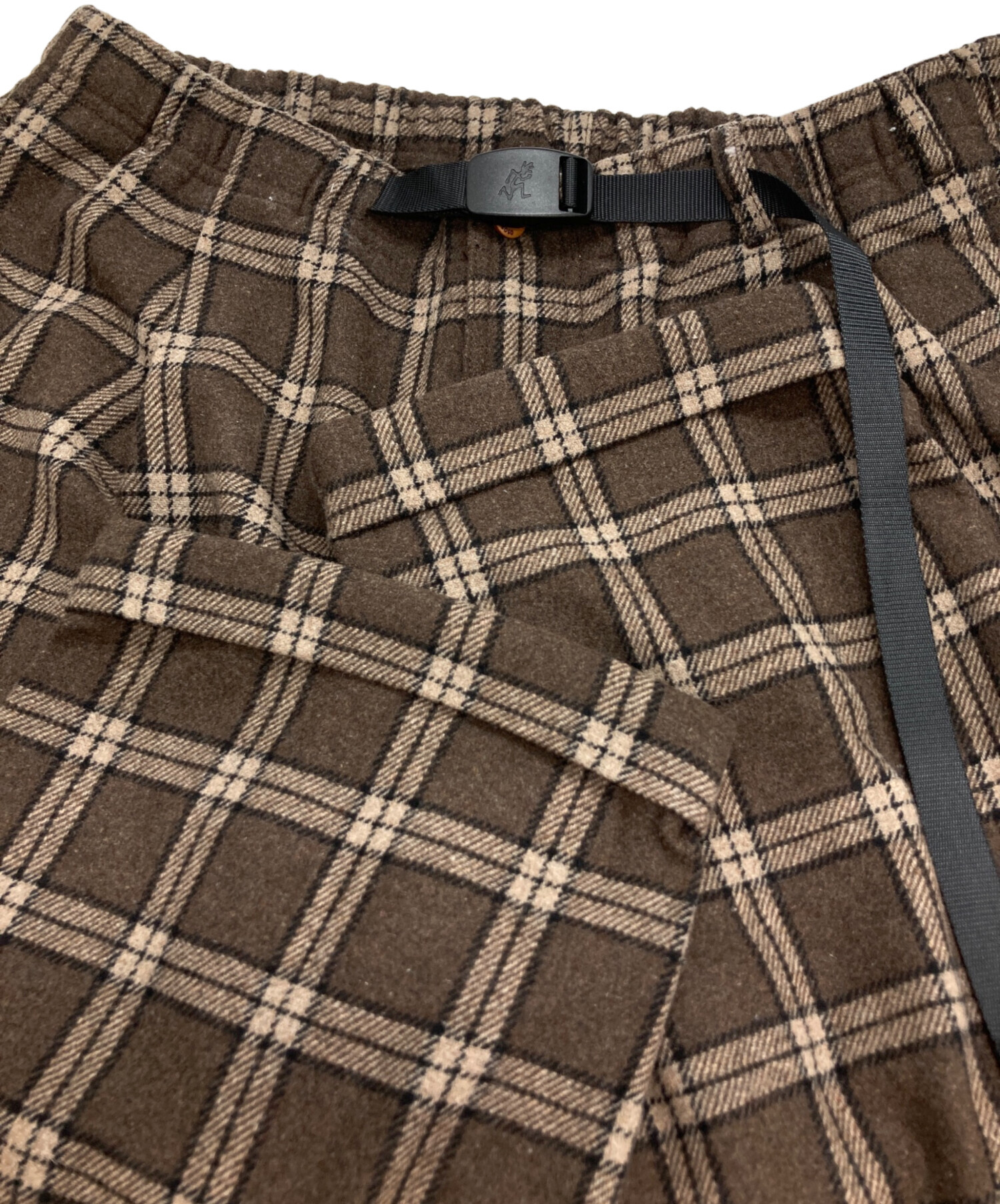 中古・古着通販】GRAMICCI (グラミチ) チェックパンツ ブラウン サイズ