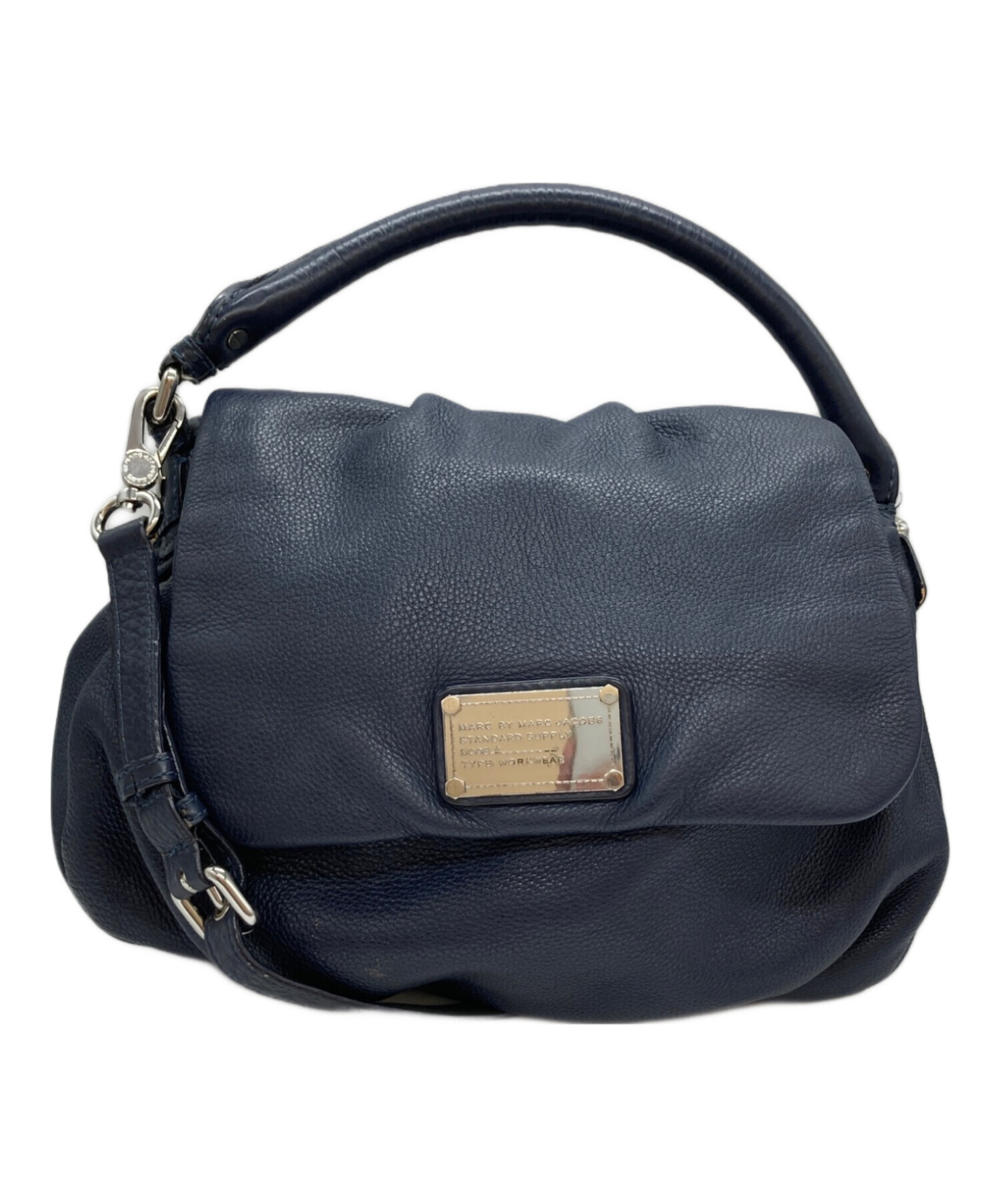 マークジェイコブス 2way ショルダー バッグ ネイビー 中古・古着通販 