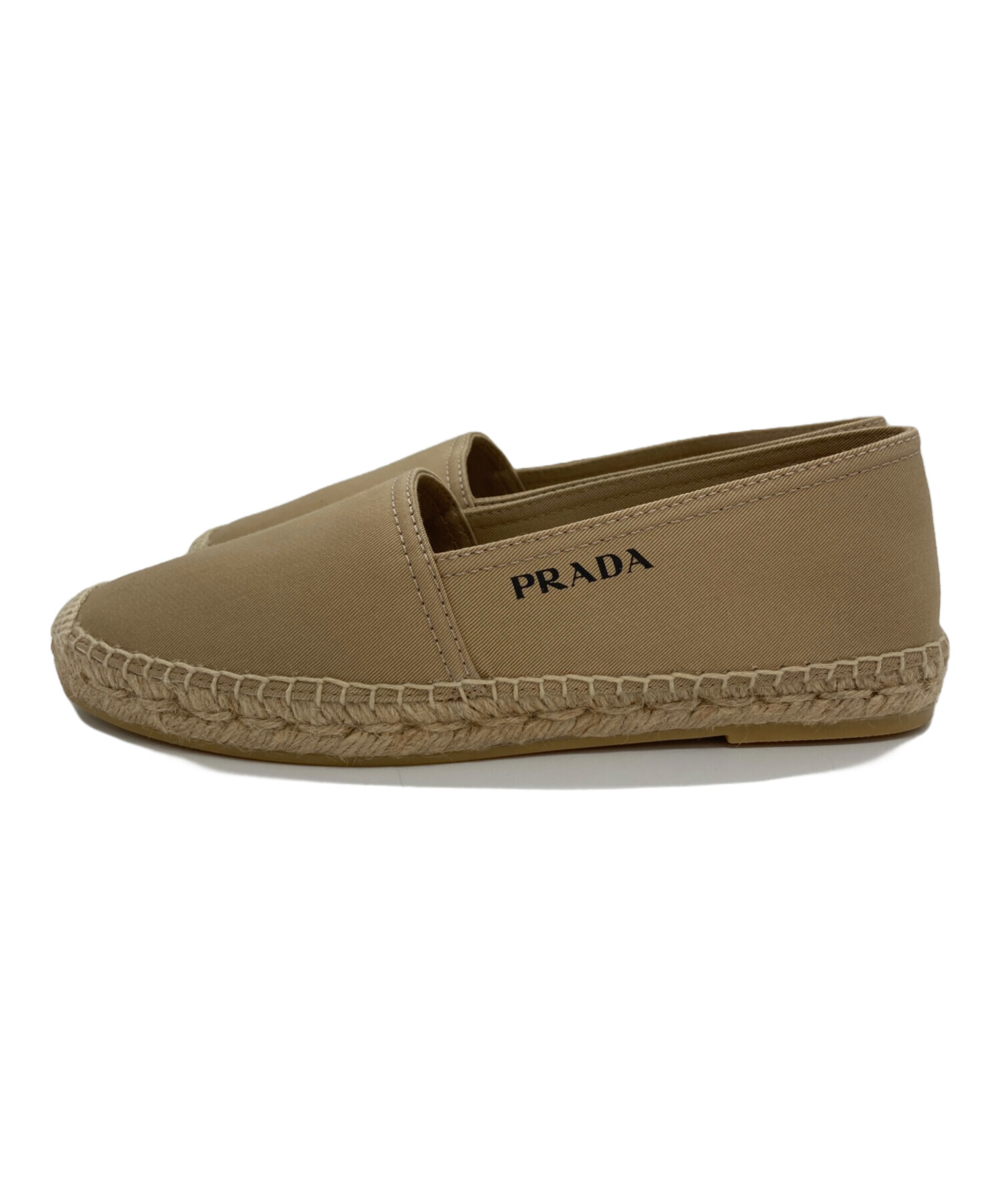 【未使用・美品】PRADAプラダ／エスパドリーユ／ベージュ／箱付き正規品 中古・古着通販】PRADA (プラダ) エスパドリーユ ベージュ サイズ:5