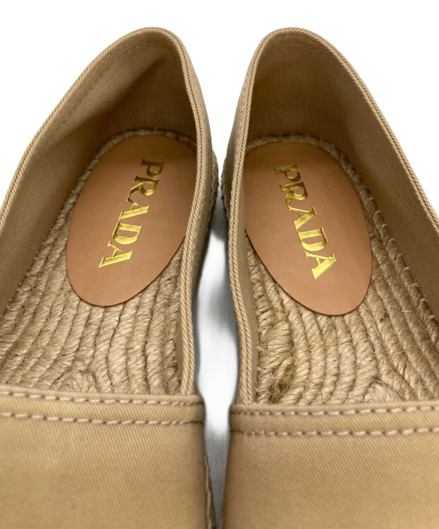 中古・古着通販】PRADA (プラダ) エスパドリーユ ベージュ サイズ:5