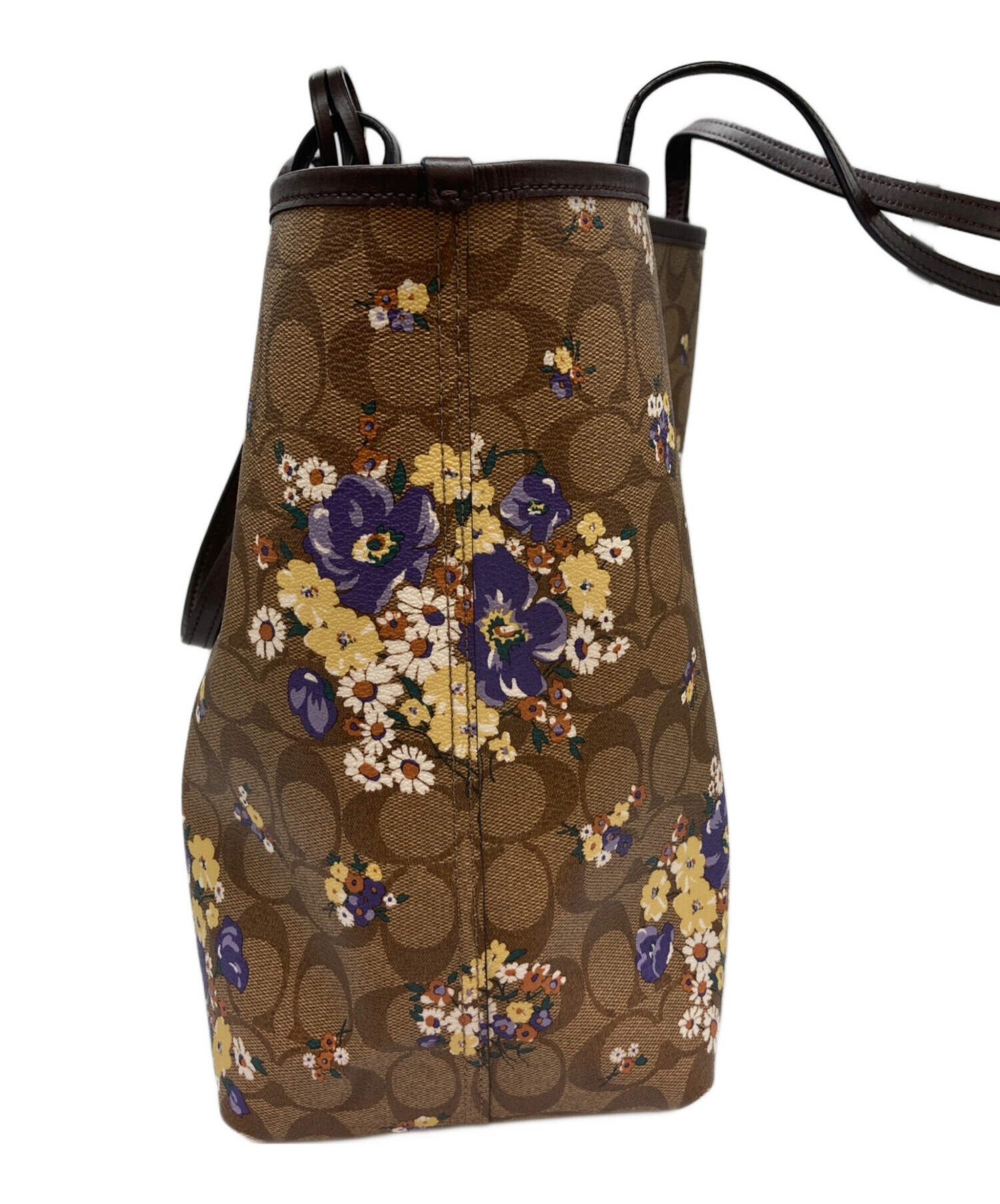 中古・古着通販】COACH (コーチ) リバーシブルトートバッグ ブラウン