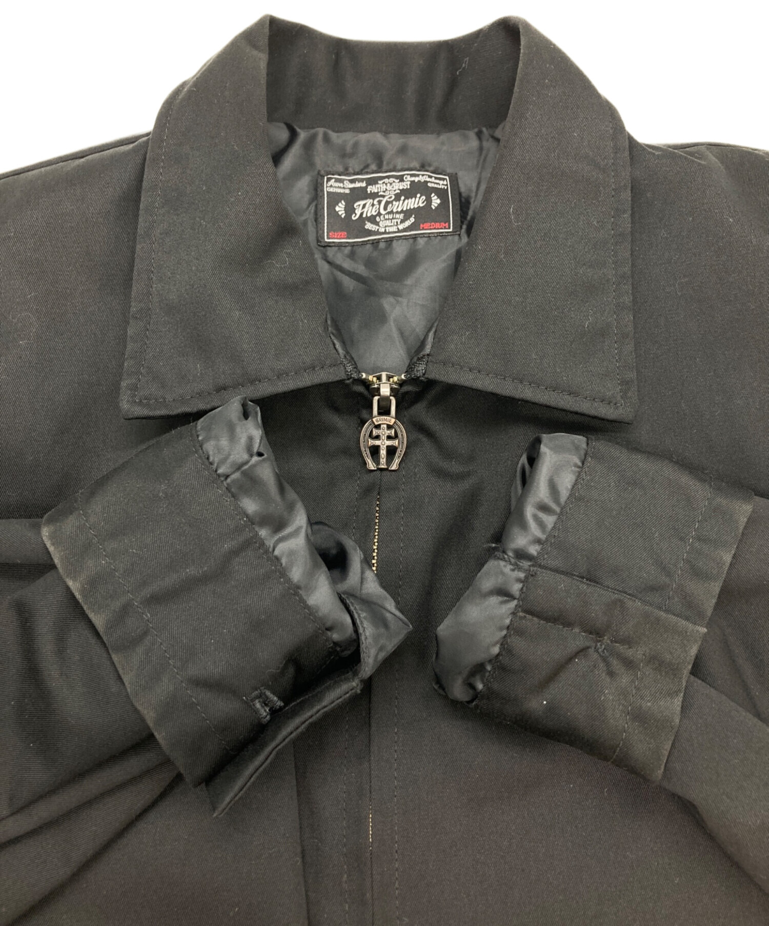 中古・古着通販】CRIMIE (クライミー) 刺繍スイングトップ ブラック