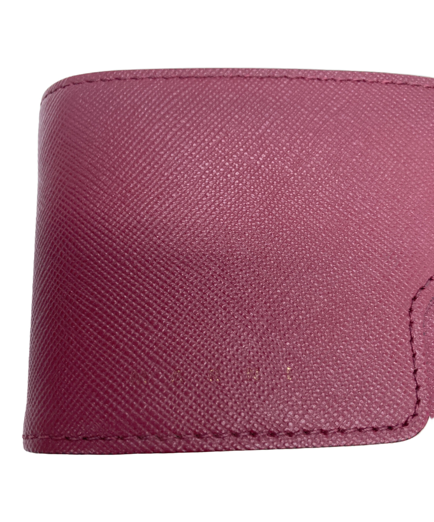 未使用✨マルニ　レザー 二つ折り財布 中古・古着通販】MARNI (マルニ) 2つ折り財布 レッド｜ブランド・古着