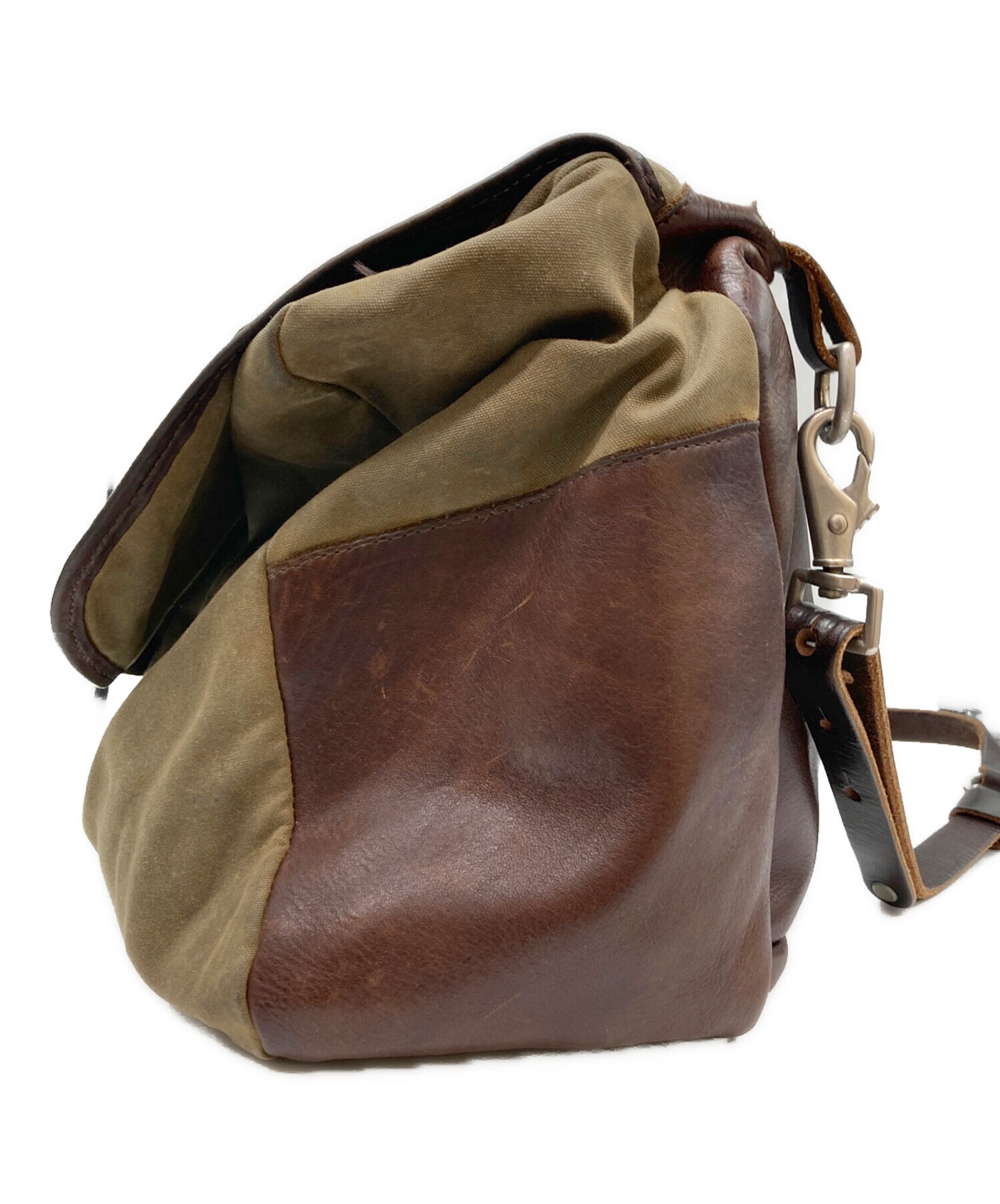 BALLY カーキーレザー メッセンジャーバッグ 中古・古着通販】BILLYKIRK (ビリーカーク) レザー切替メッセンジャー