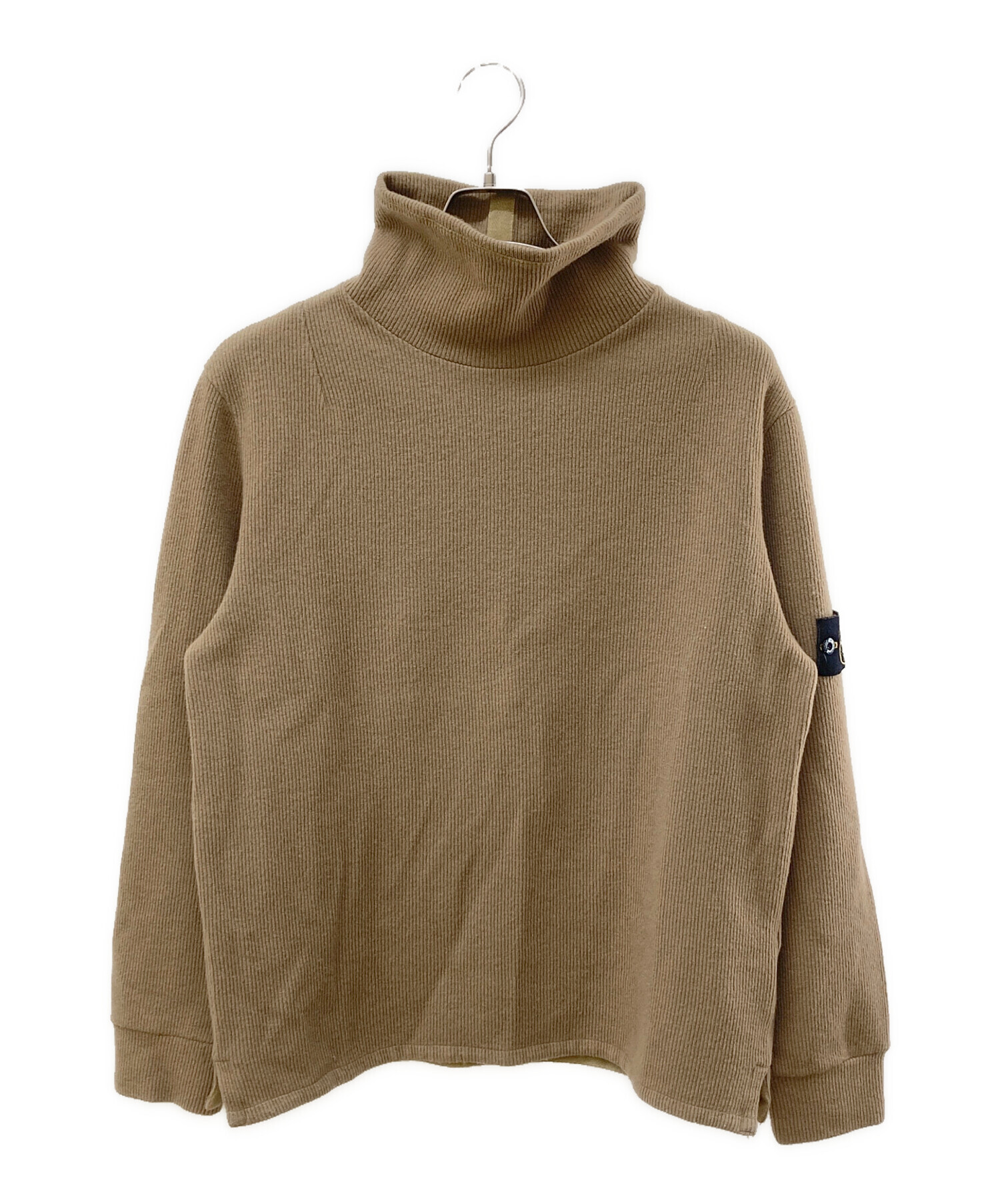 STONE  ベージュニットセーター ハイネック 中古・古着通販】STONE ISLAND (ストーンアイランド) ハイネックニット