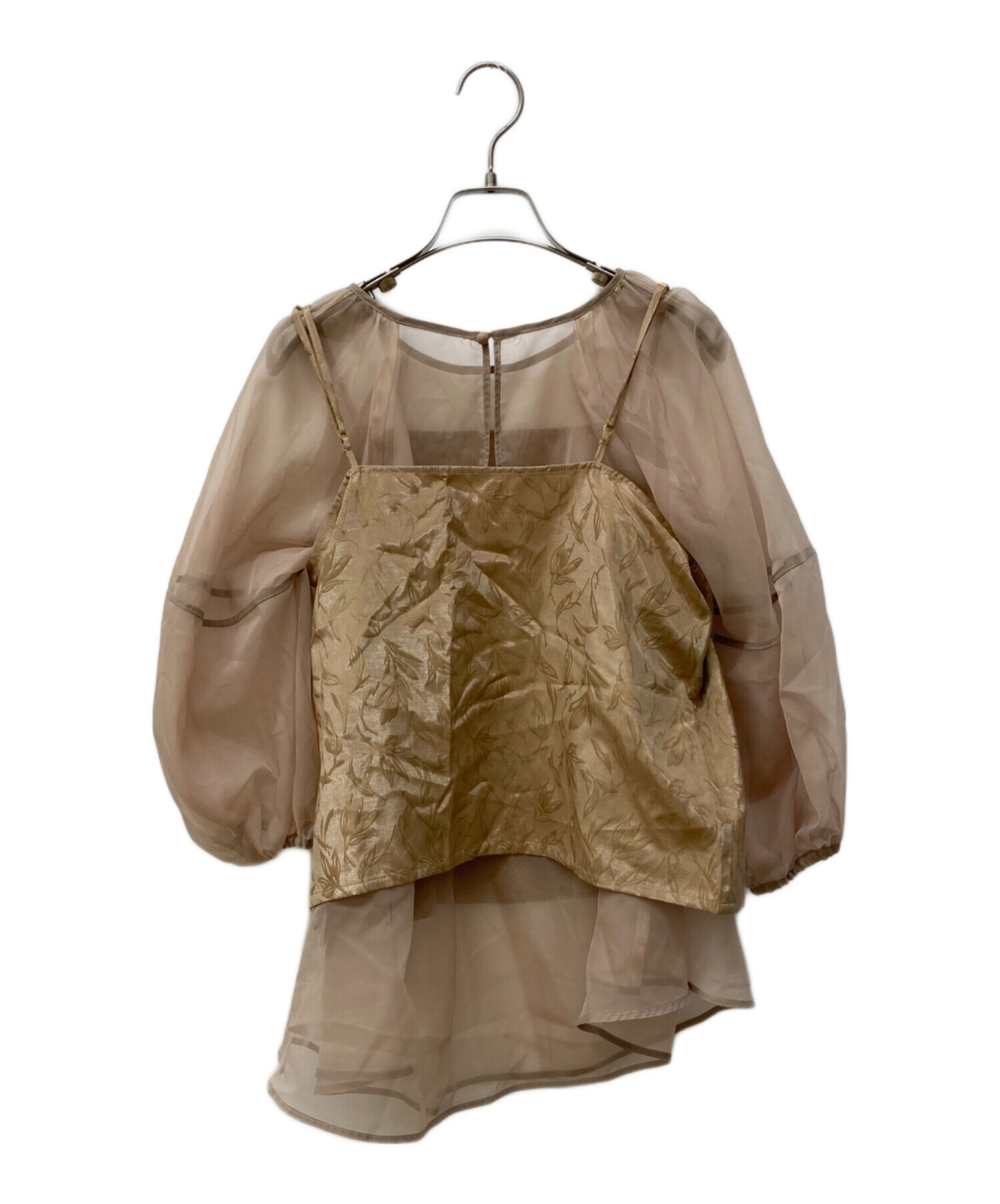 中古・古着通販】acka (エーシーケーエー) puffy sheer blouse/シアー