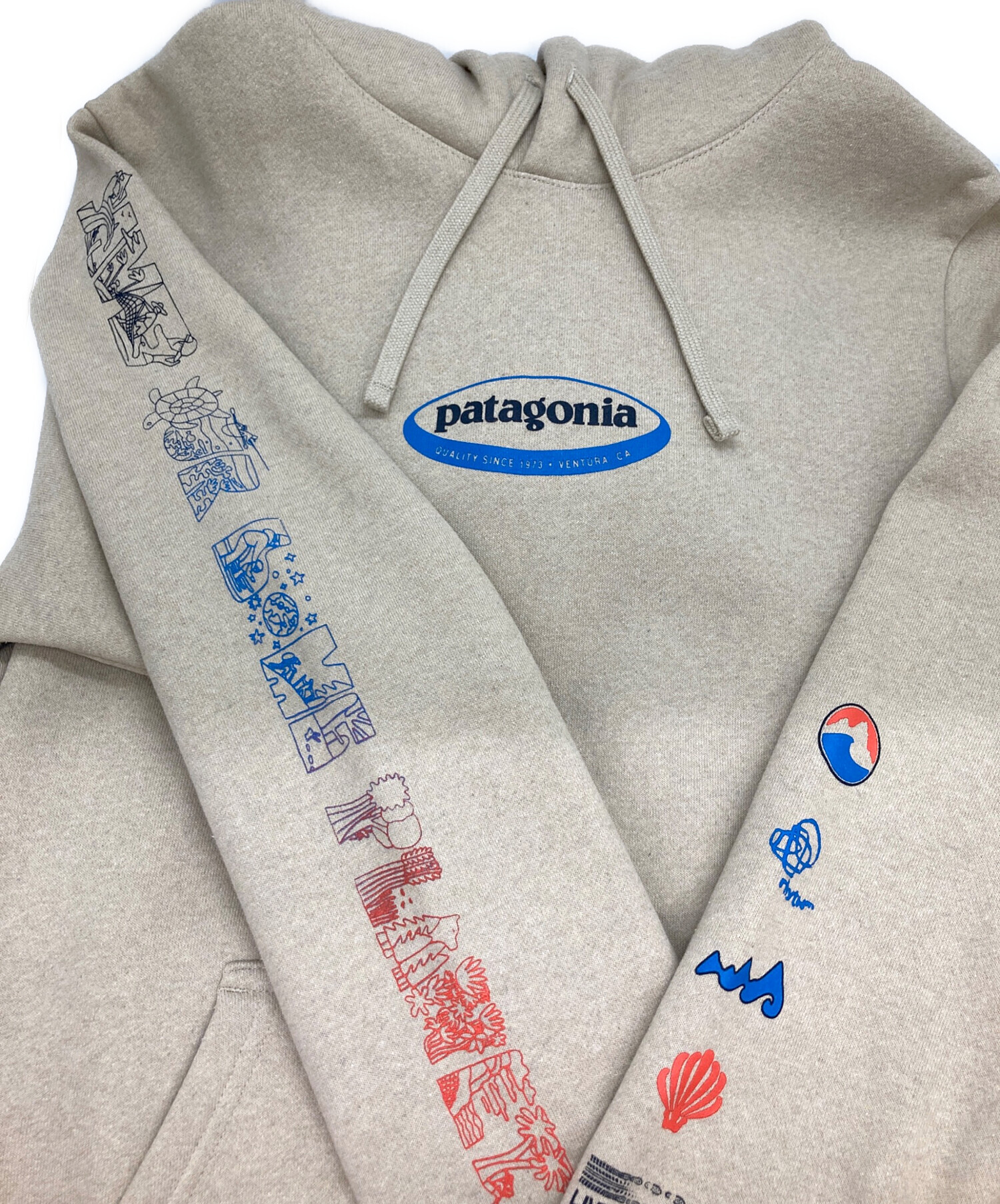 美品 patagonia パタゴニア Woolly Fleece Parka ロング ニットパーカー フーディ 26920 サイズS ベージュ レディース 古着 中古 USED patagonia（パタゴニア） 美品 Woolly Fleece Parka ロング ニット