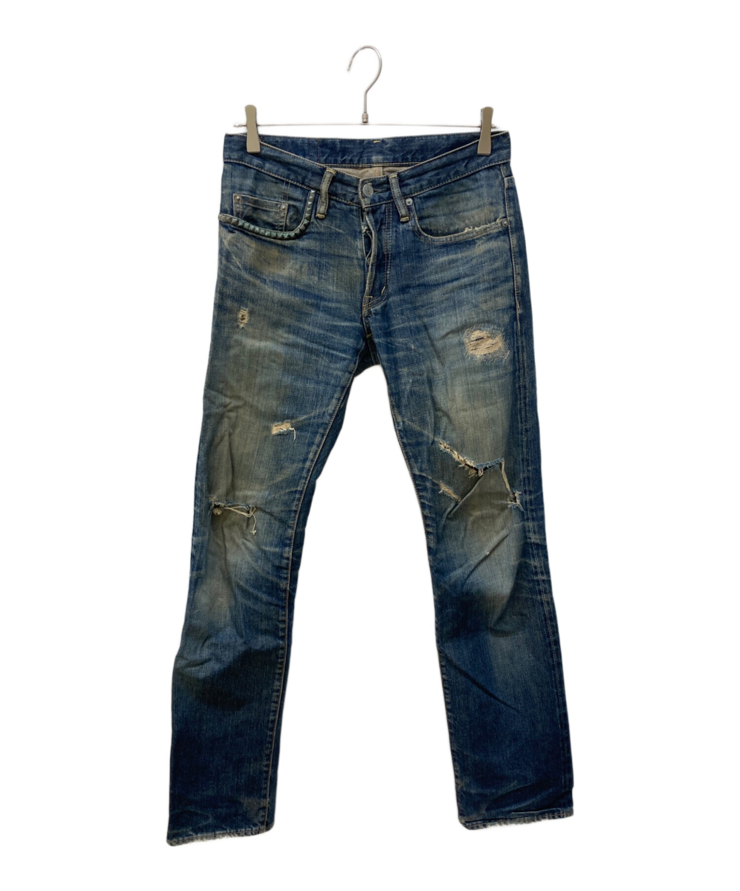 HYSTERIC GLAMOUR スタッズデニムパンツ 中古・古着通販】Hysteric Glamour (ヒステリックグラマー) スタッズ