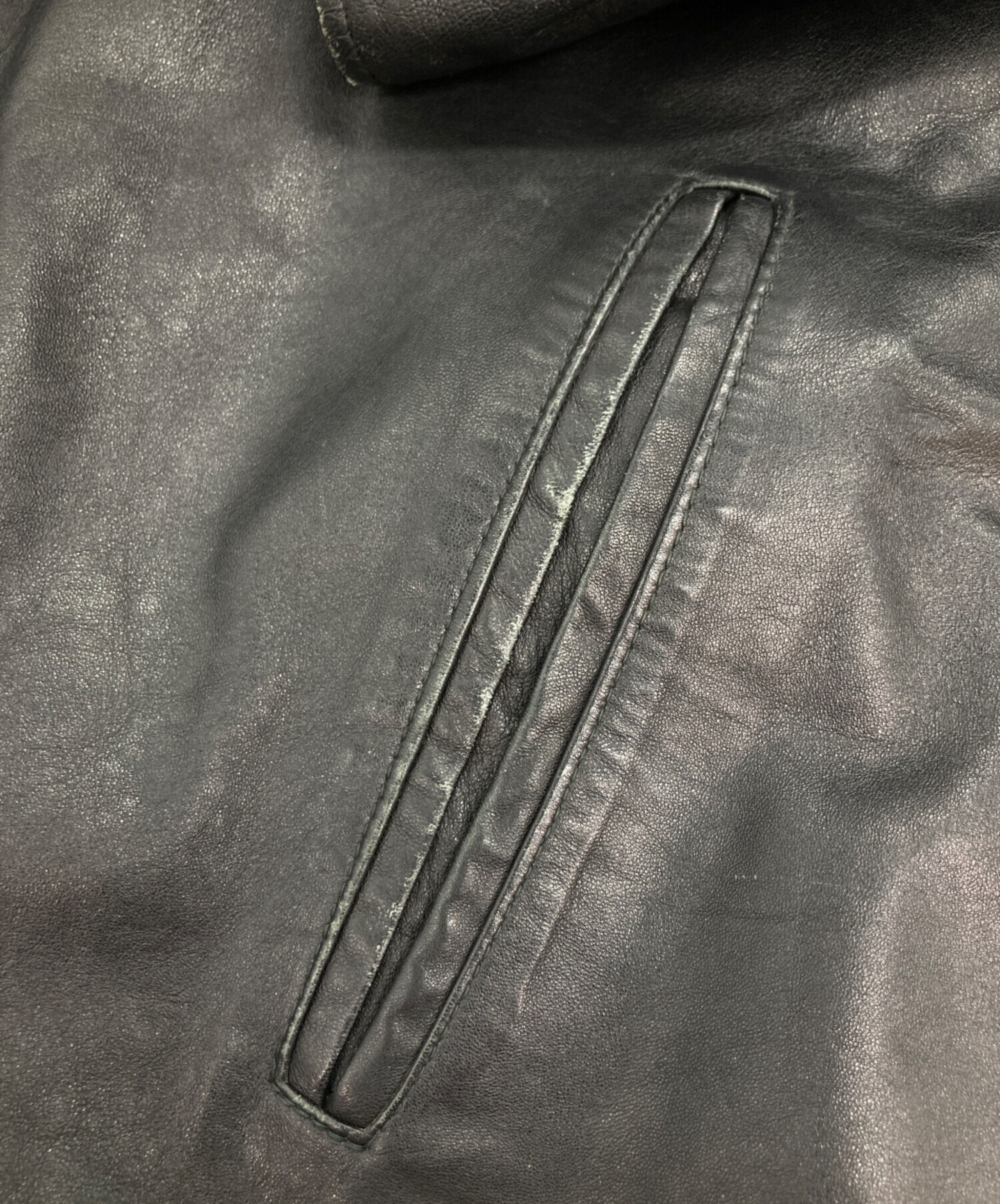 中古・古着通販】VERA PELLE (ベラペレ) レザージャケット ブラック