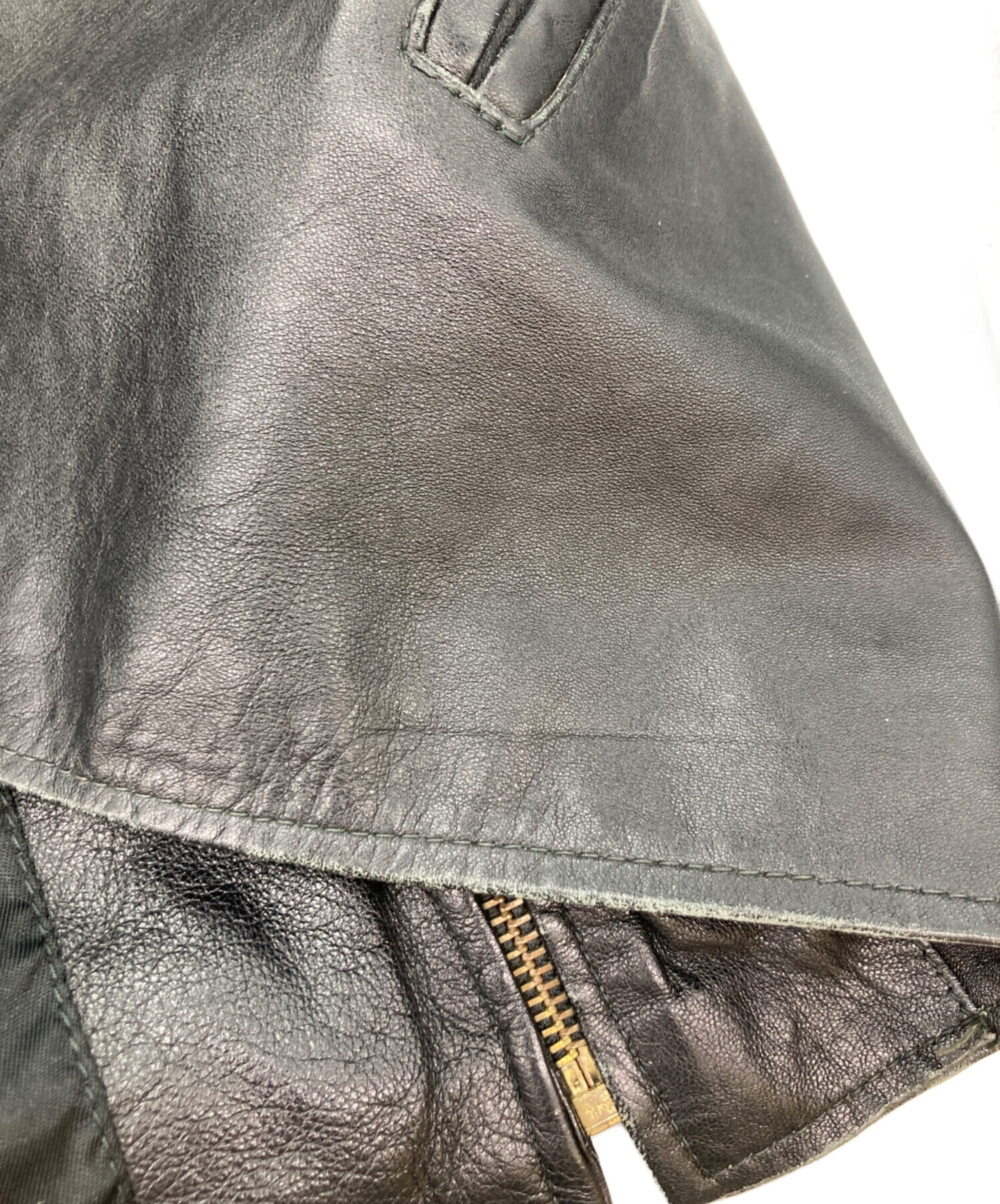 中古・古着通販】VERA PELLE (ベラペレ) レザージャケット ブラック