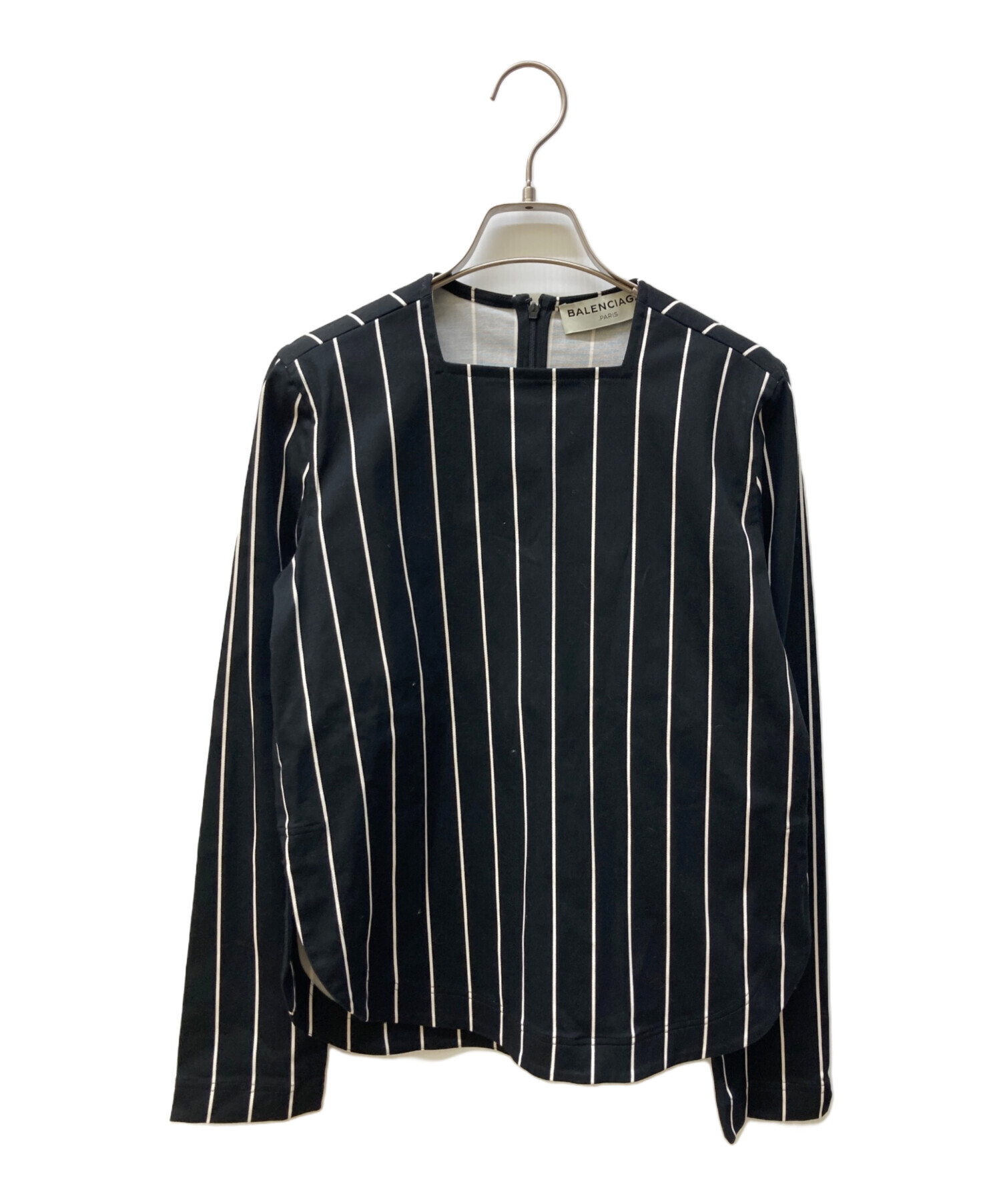 中古・古着通販】BALENCIAGA (バレンシアガ) ストライプブラウス 中古・古着通販】BALENCIAGA (バレンシアガ) ストライプブラウス
