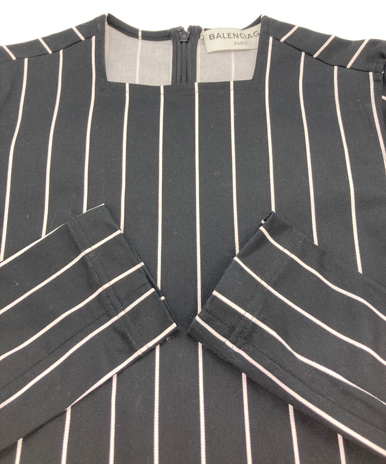 中古・古着通販】BALENCIAGA (バレンシアガ) ストライプブラウス