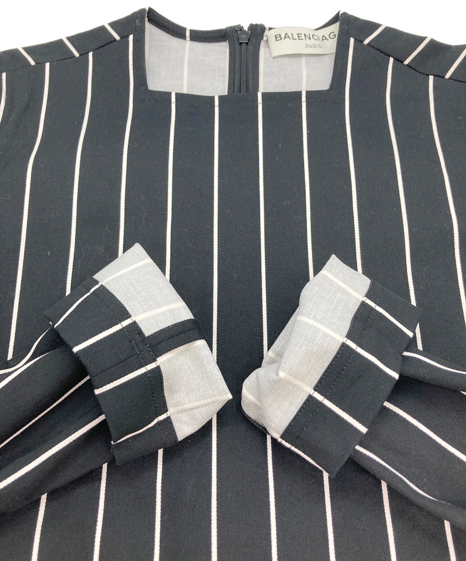 中古・古着通販】BALENCIAGA (バレンシアガ) ストライプブラウス