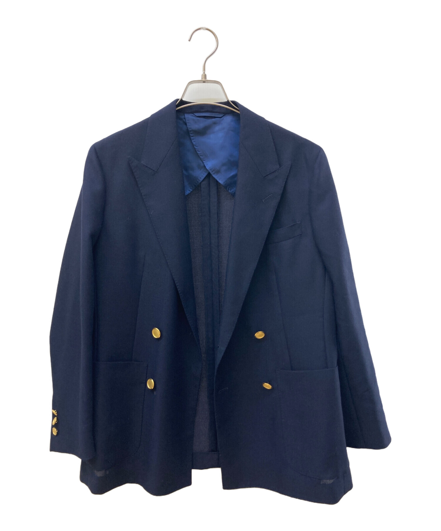 GOOVI ダブルブレストジャケット 紺ブレ 金ボタン 濃紺 サイズ1 GOOVI ダブルブレストジャケット 紺ブレ 金ボタン 濃紺 サイズ1 GOOVI