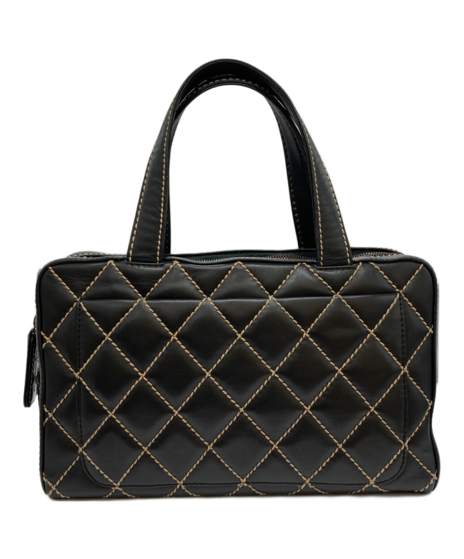 【美中古】CHANEL ワイルドステッチ デカマトラッセ ハンドバッグ 中古・古着通販】CHANEL (シャネル) ワイルドステッチハンドバッグ