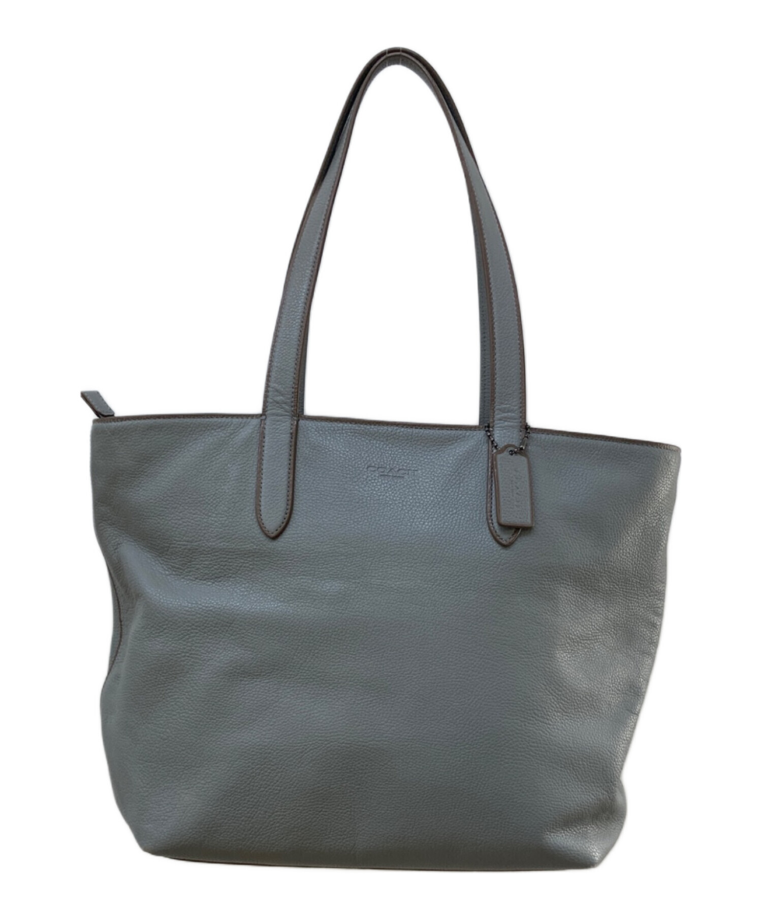 中古・古着通販】COACH (コーチ) レザートートバッグ グレー｜ブランド 