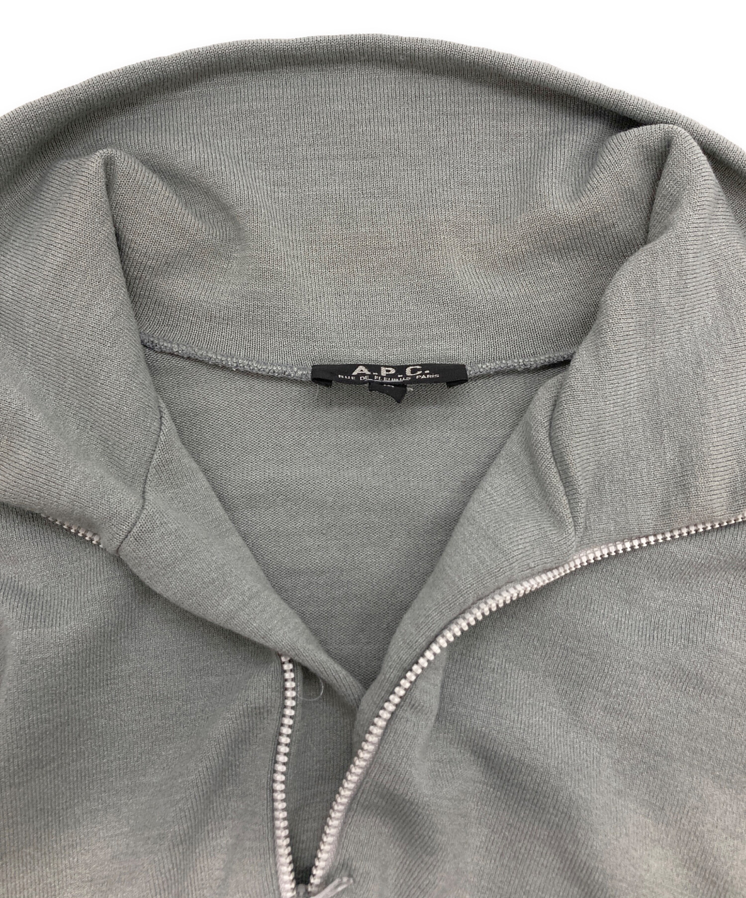 美品　apc アーペーセー　トラックジャケット　ジッパー　フランス製　グレー 中古・古着通販】A.P.C. (アーペーセー) ジャージーニットトラック