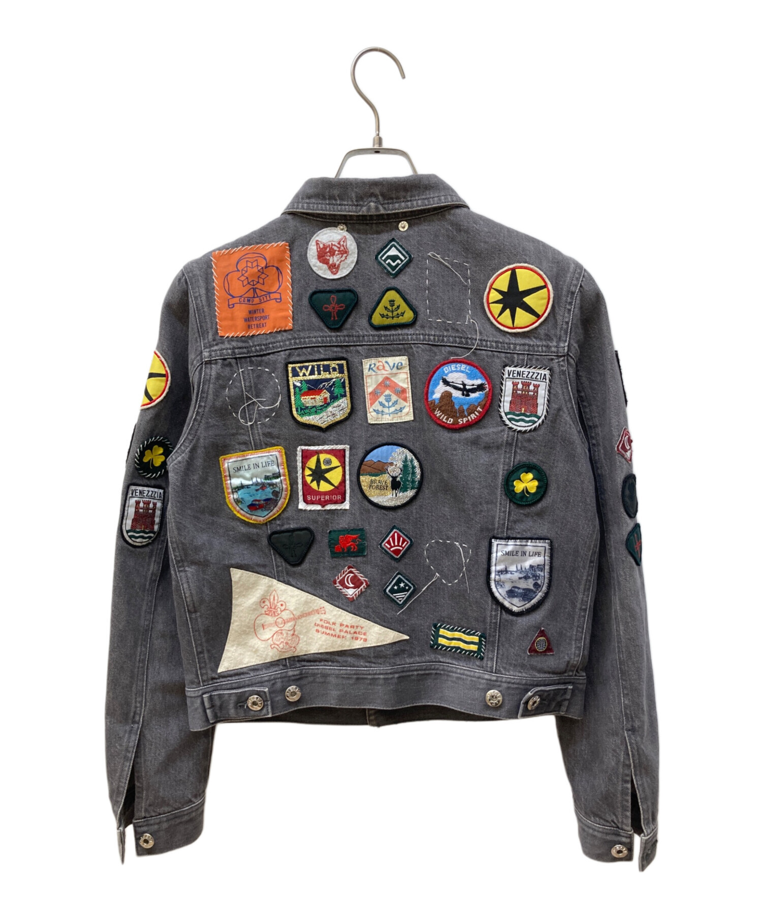 中古・古着通販】DIESEL (ディーゼル) ワッペンデニムジャケット