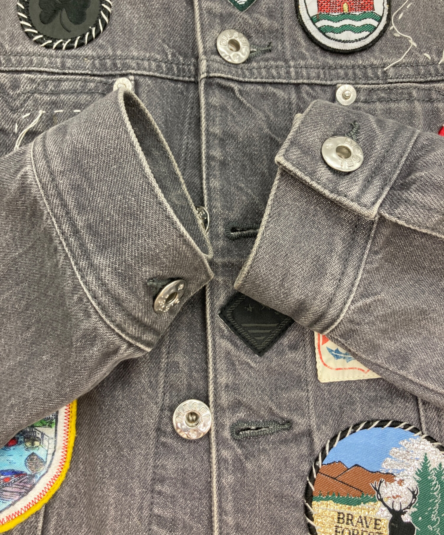 中古・古着通販】DIESEL (ディーゼル) ワッペンデニムジャケット
